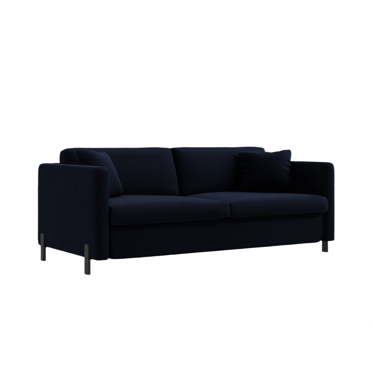 Sofa aksamitna 2-osobowa z funkcją spania GLORIA granat królewski ...