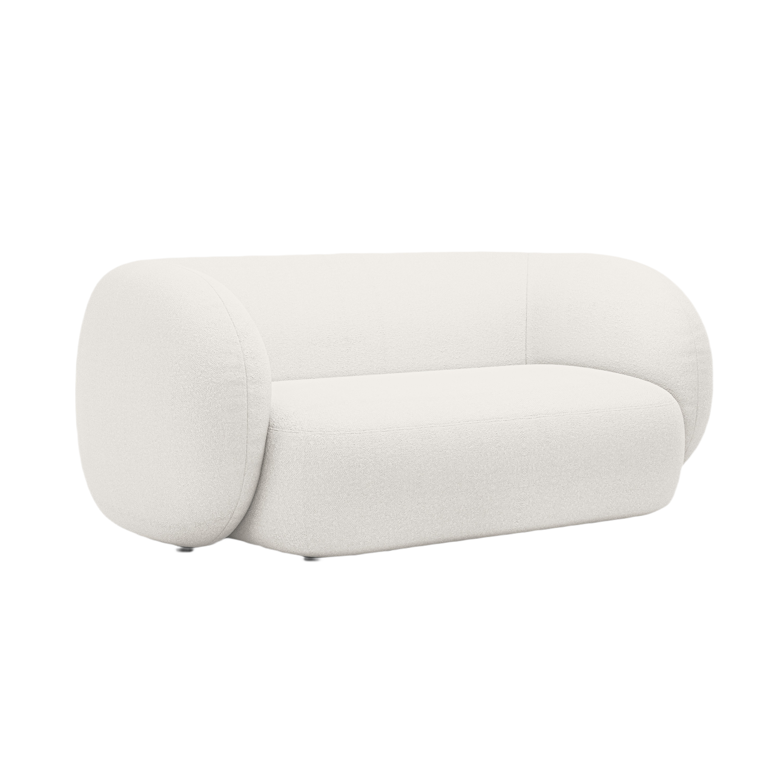 Sofa 2-osobowa KATE biały boucle
