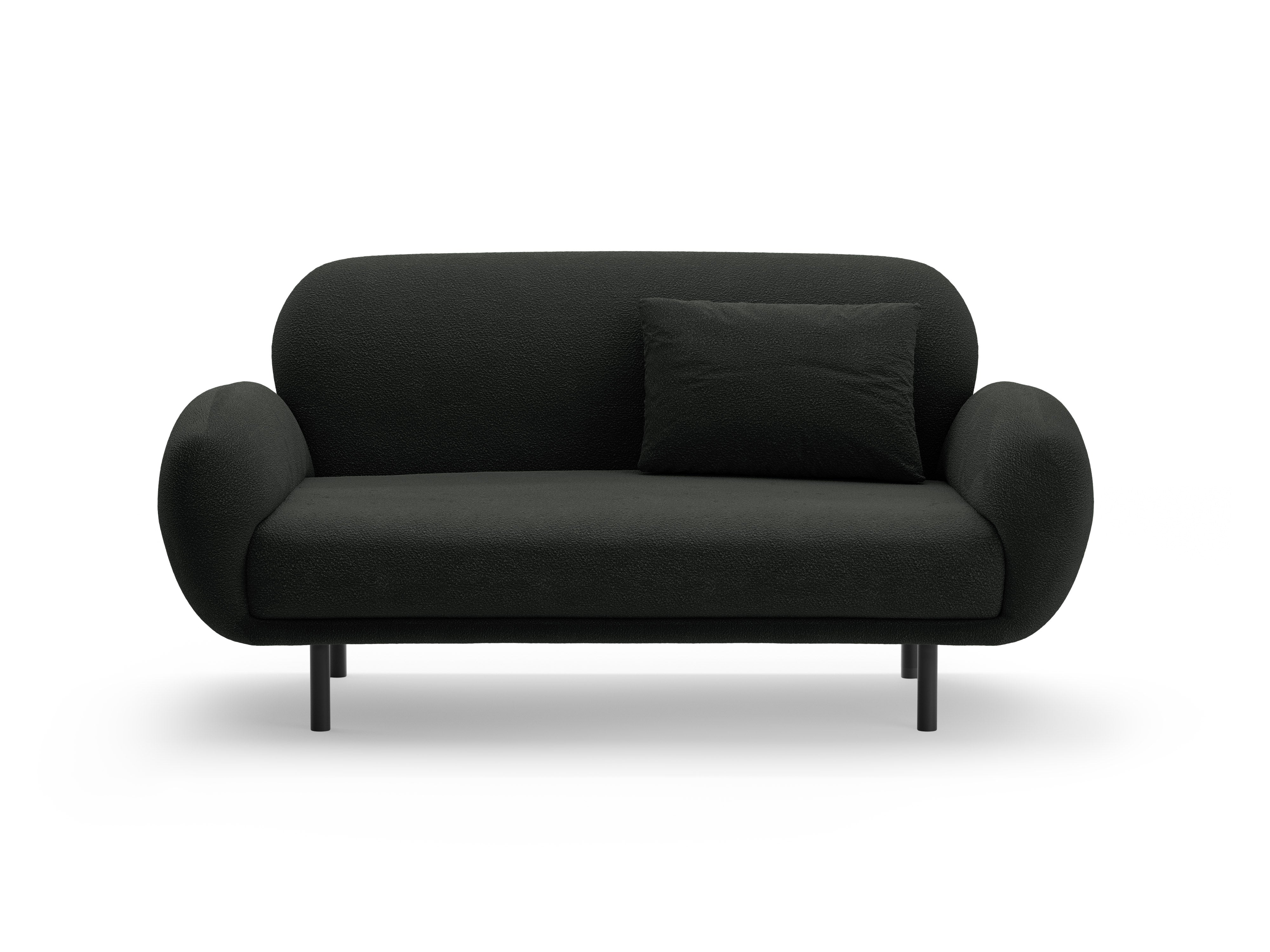 Sofa 2-osobowa POPPY czarny boucle