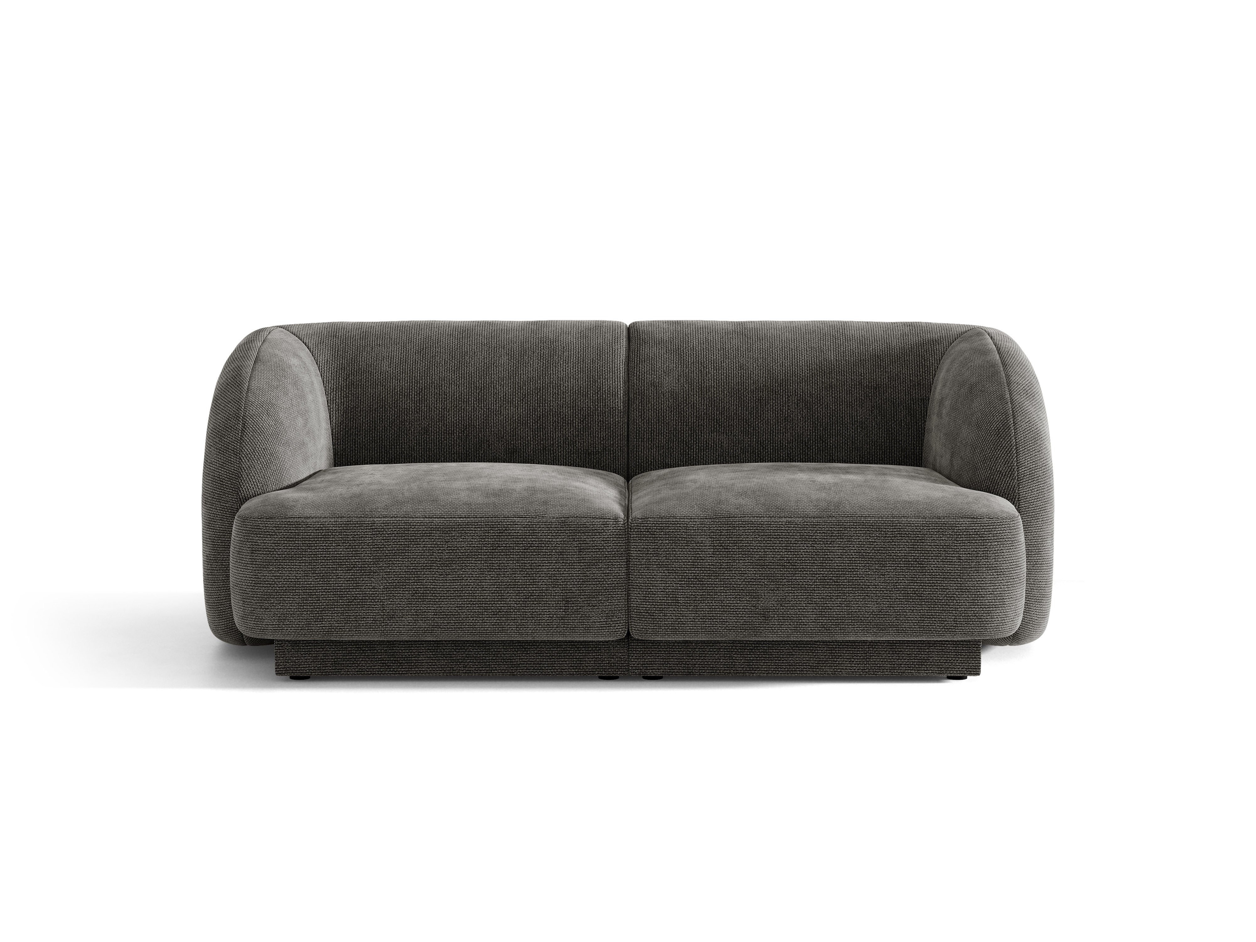 Sofa 2-osobowa MILEY szary szenil jedwabisty