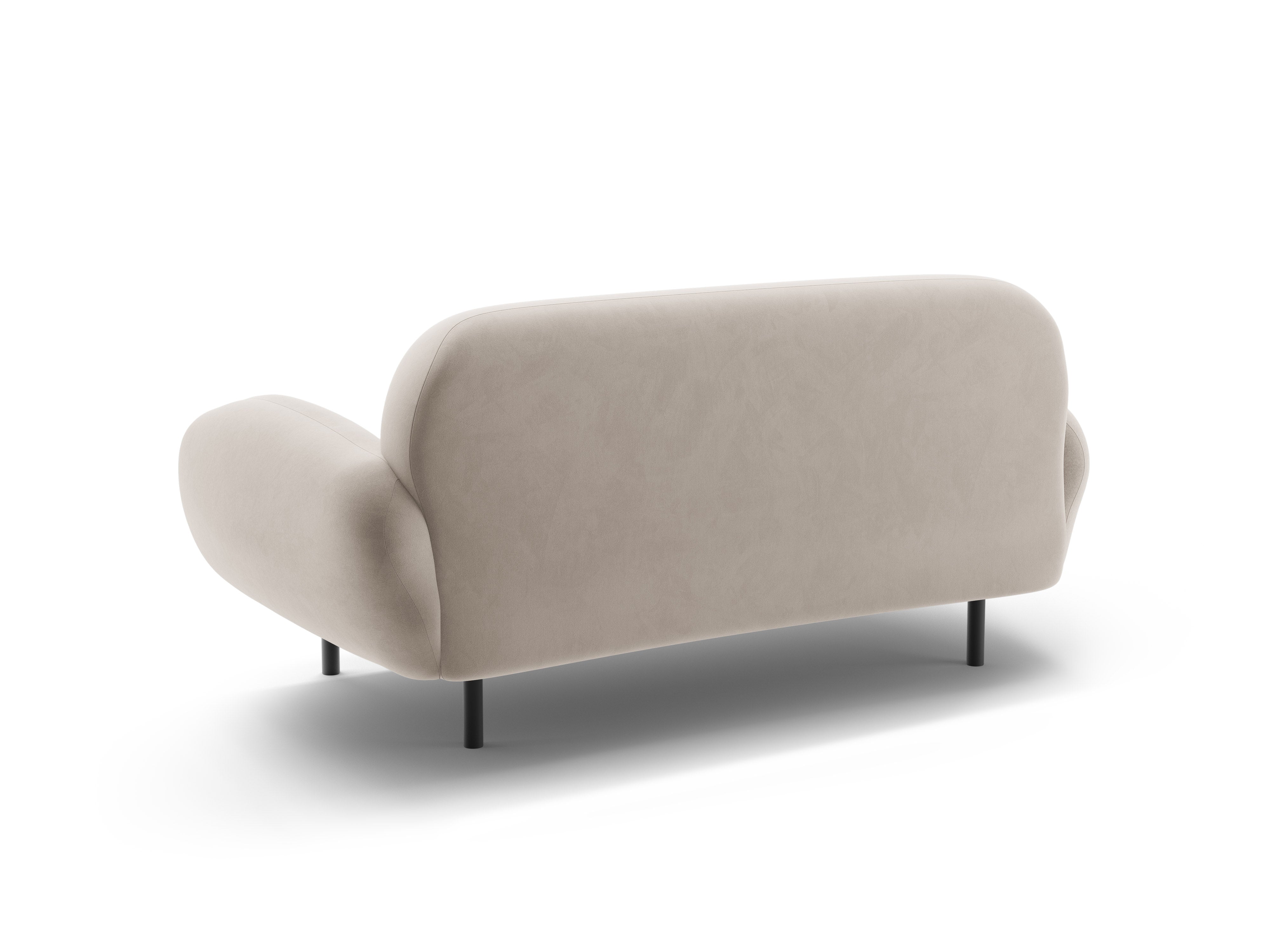 Velvet 2-Seater Sofa POPPY Light Beige