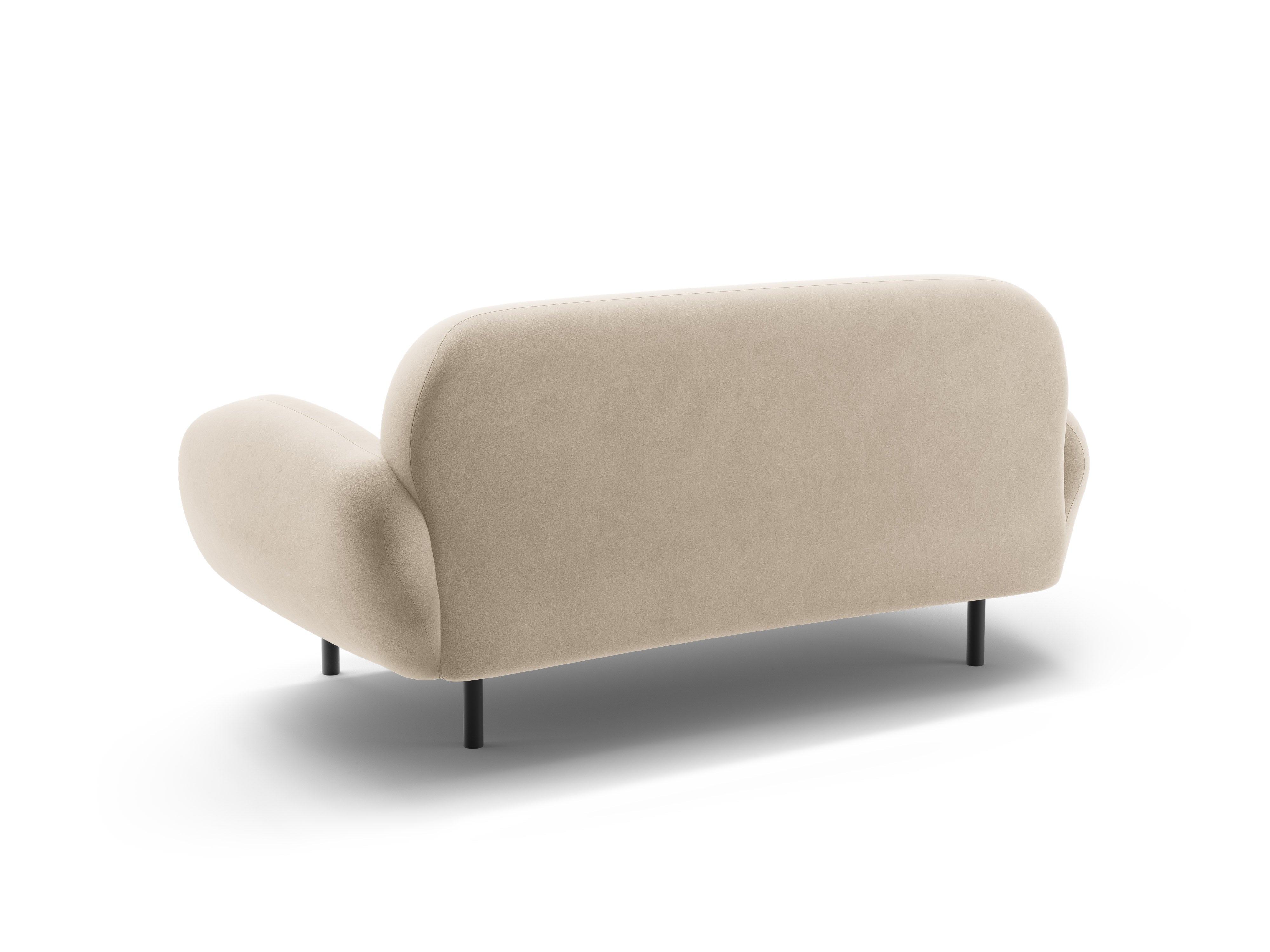Velvet 2-Seater Sofa POPPY ecru