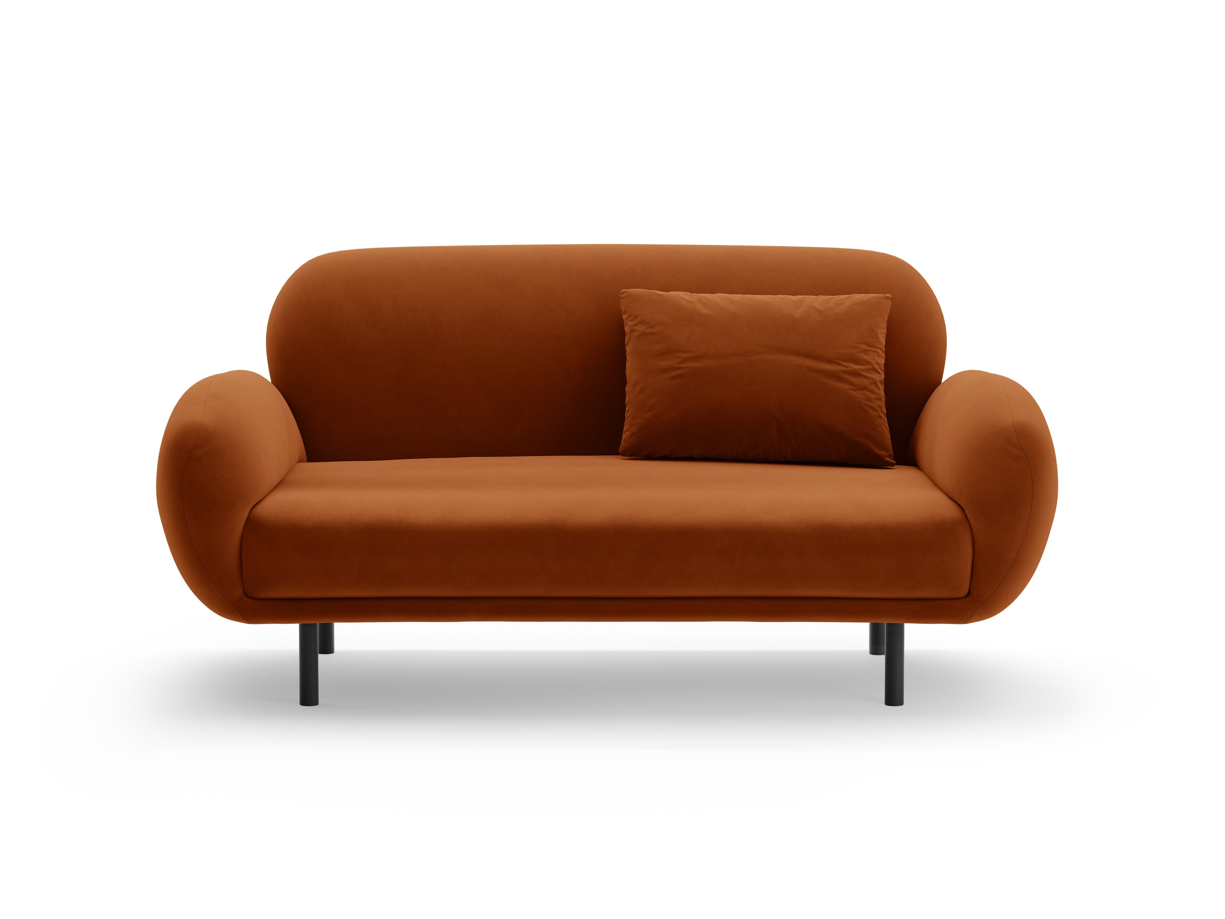 Velvet 2-Seater Sofa POPPY Terracotta