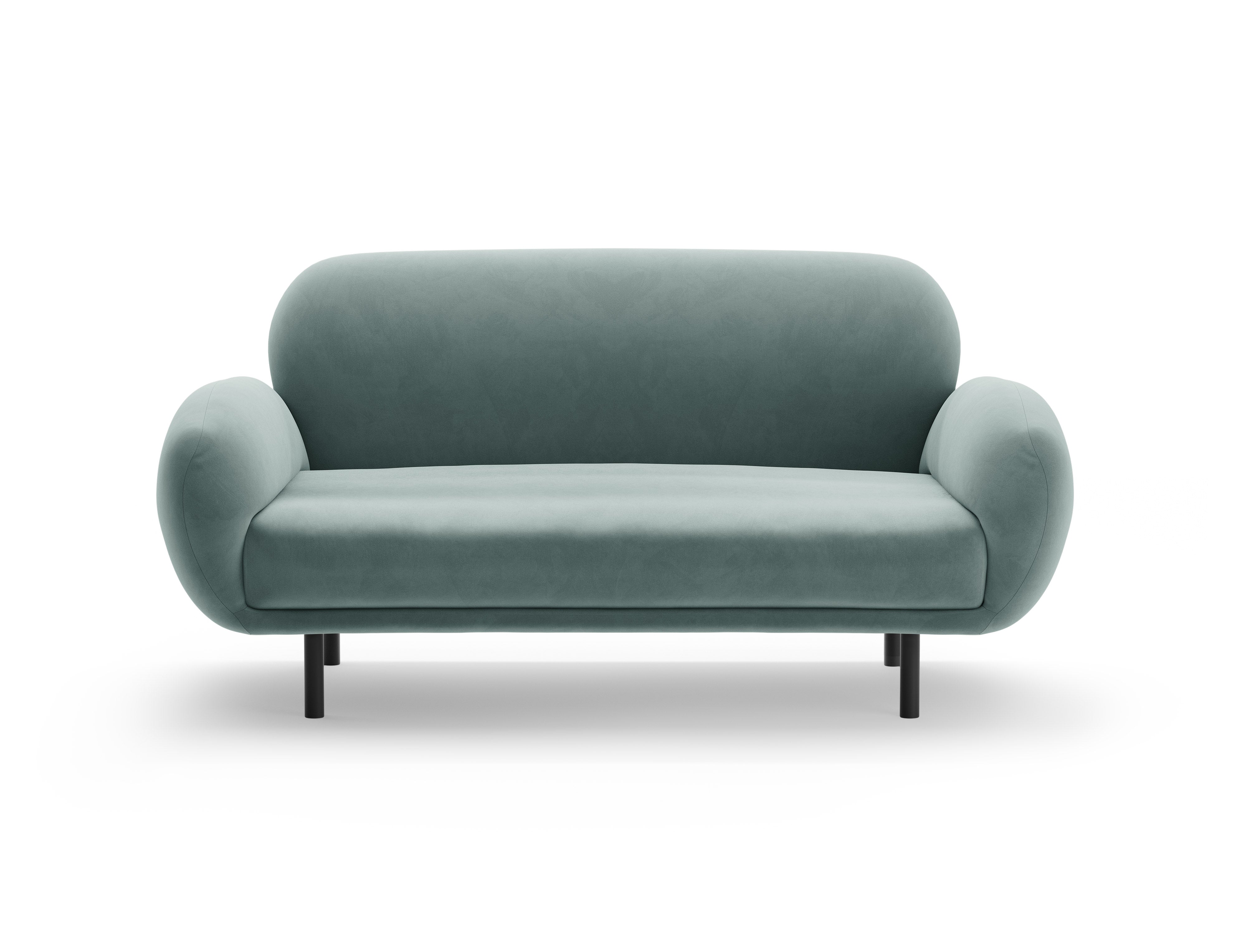 Velvet 2-Seater Sofa POPPY Light Blue