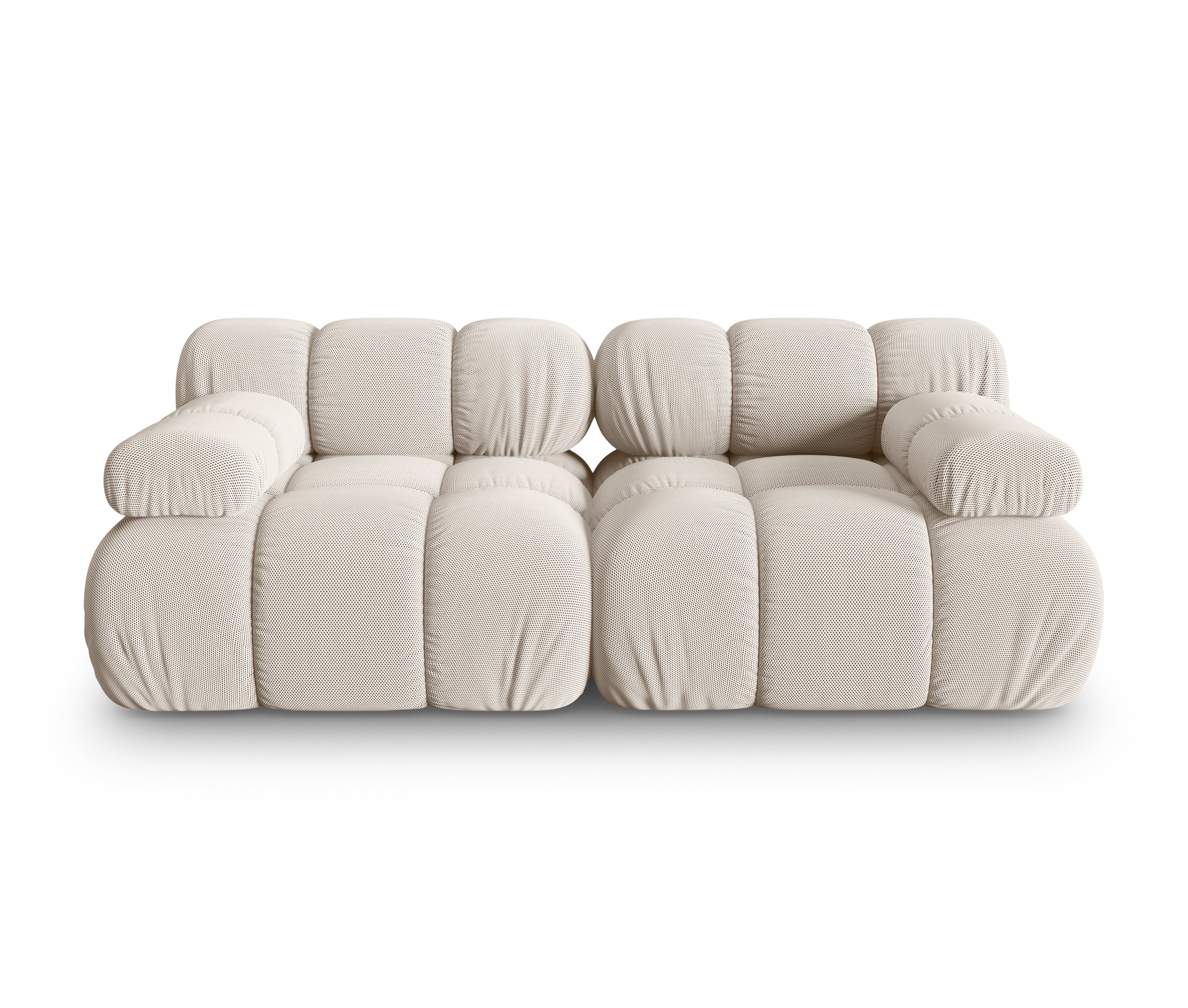 Sofa modułowa 2-osobowa BELLIS beżowa tkanina 3D
