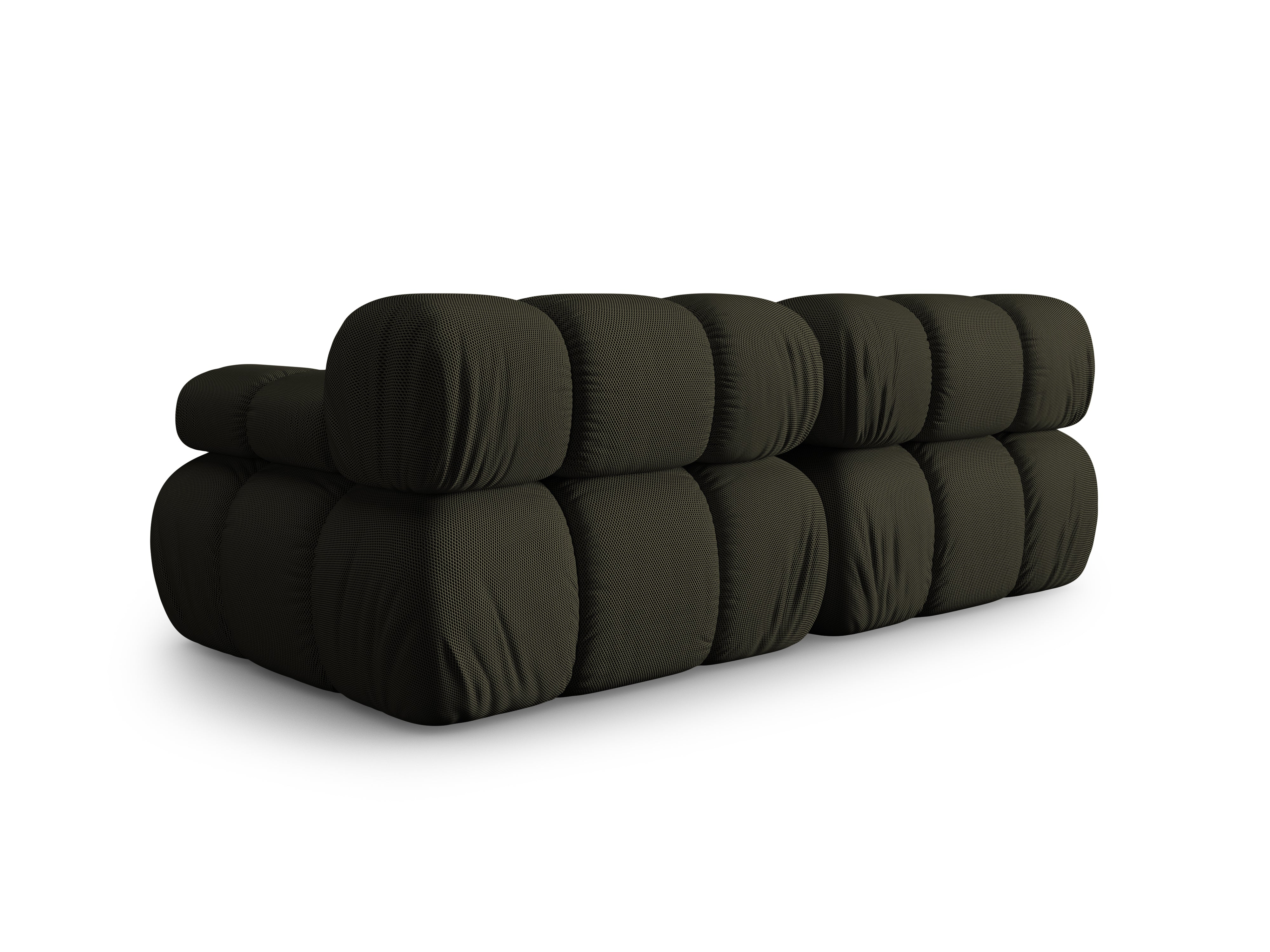 Sofa modułowa 2-osobowa BELLIS ciemnozielona tkanina 3D