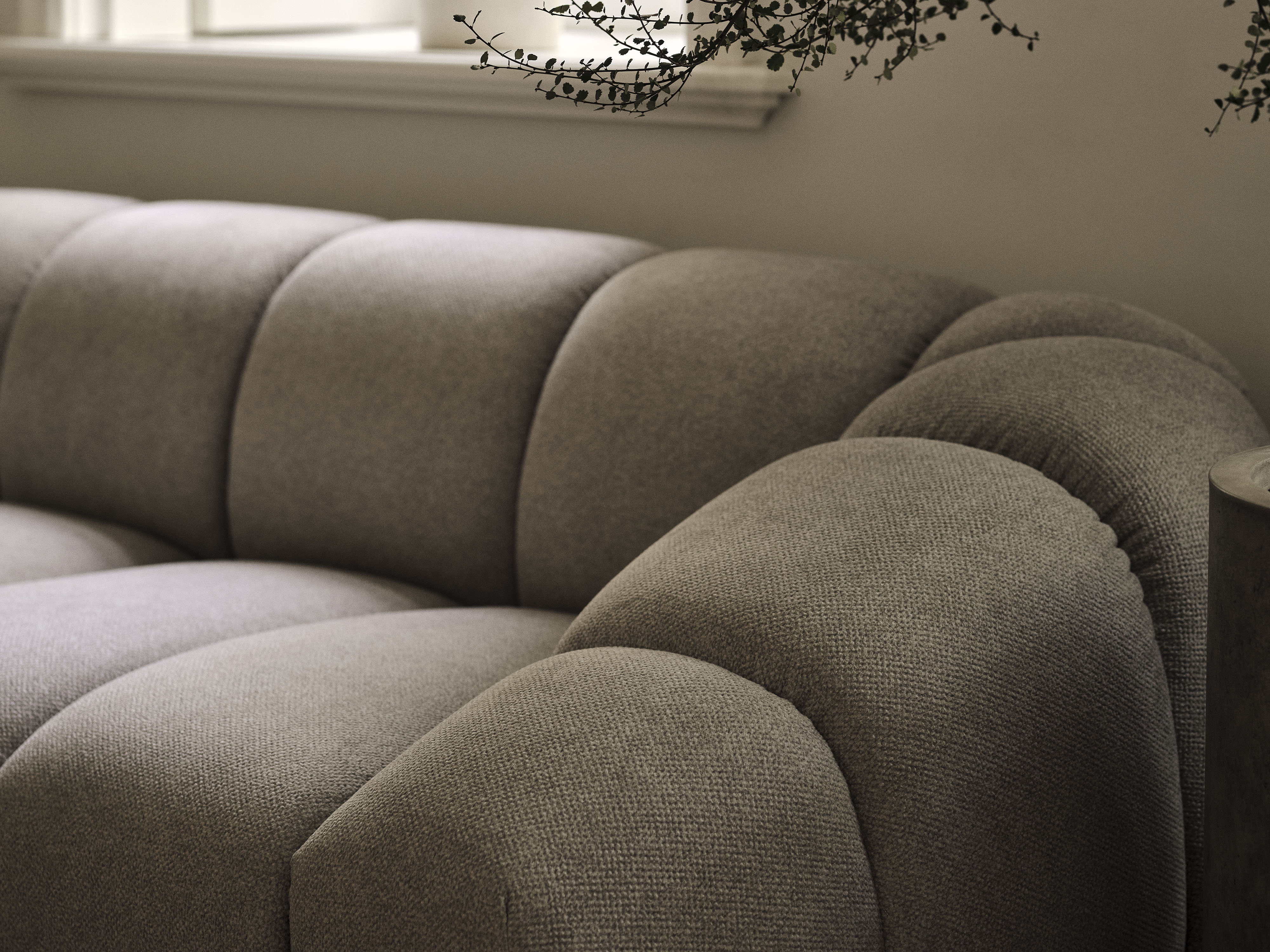 4-seater right-facing corner sofa DIANA mint chenille