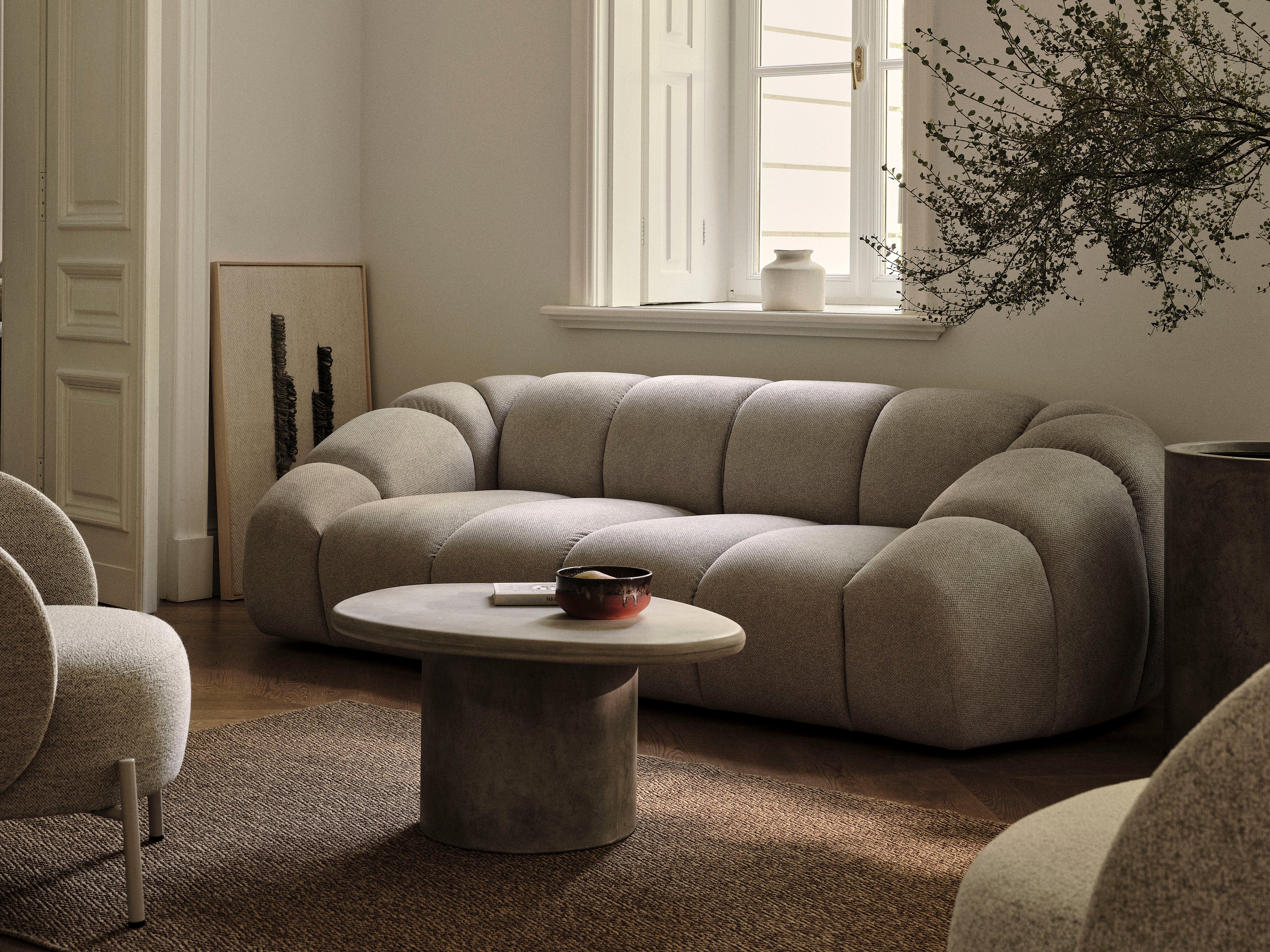 4-seater right-facing corner sofa DIANA mint chenille