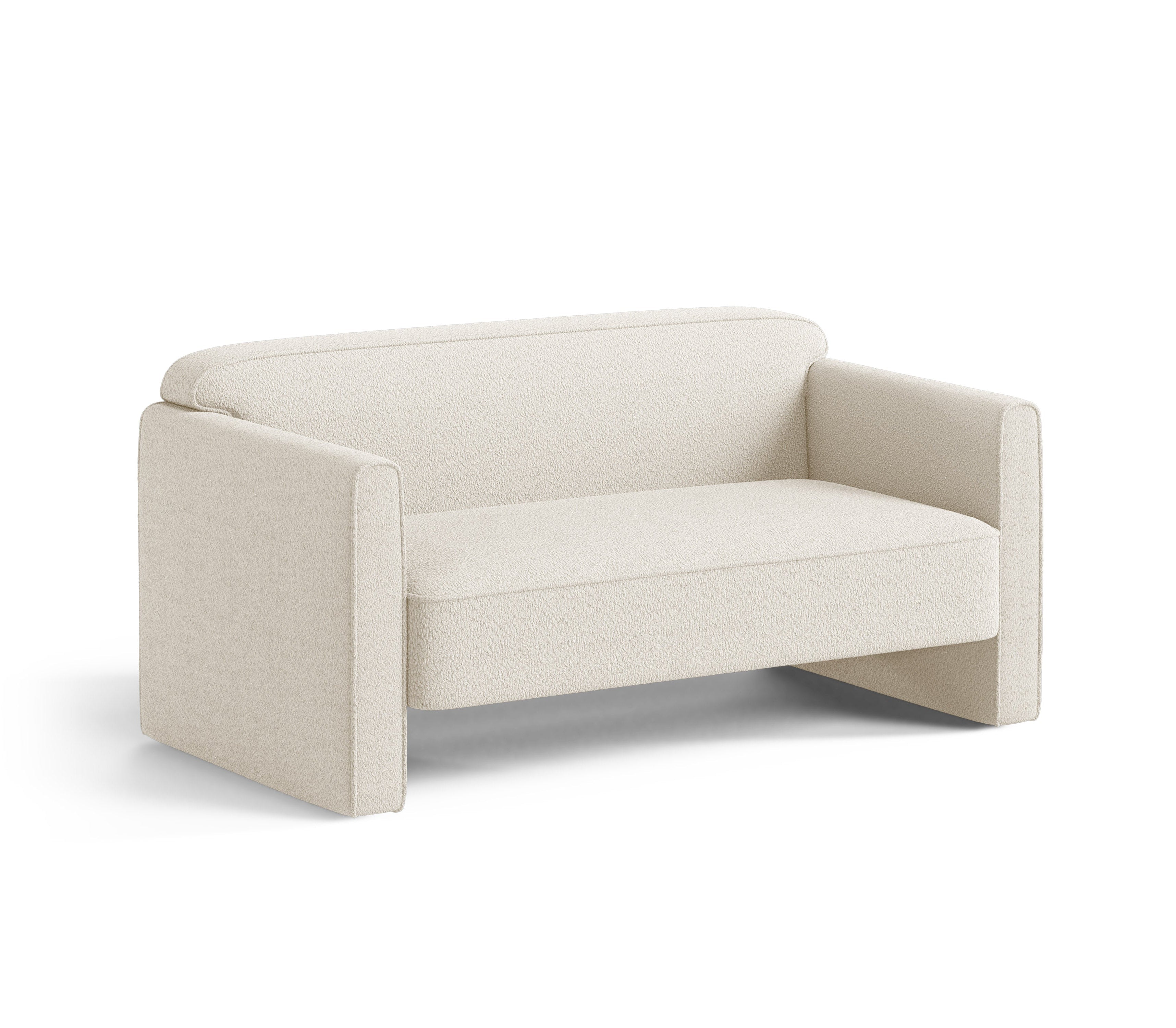 Sofa 2-osobowa ABBY kość słoniowa boucle