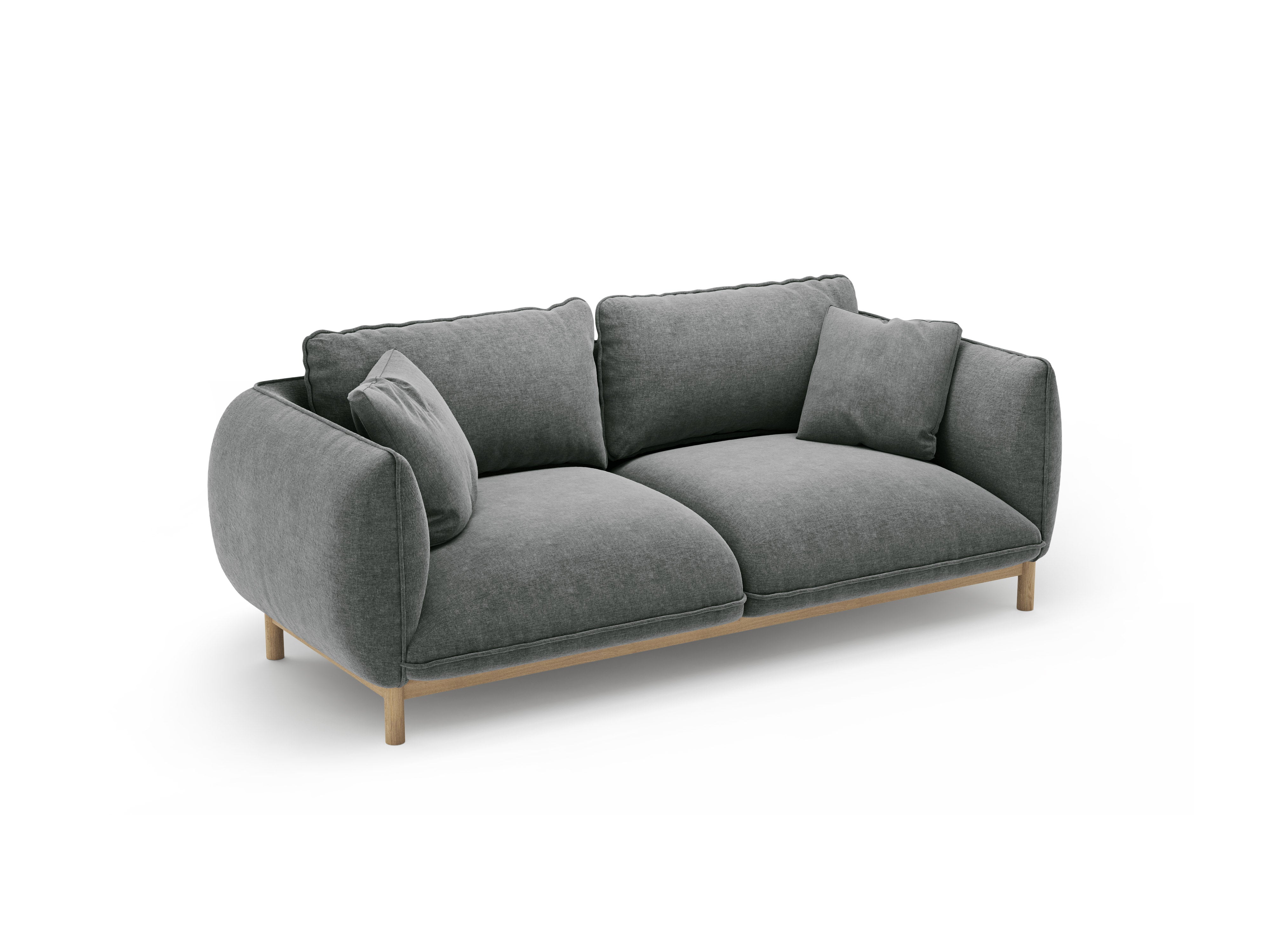 2-seater Sofa ADA dark gray chenille