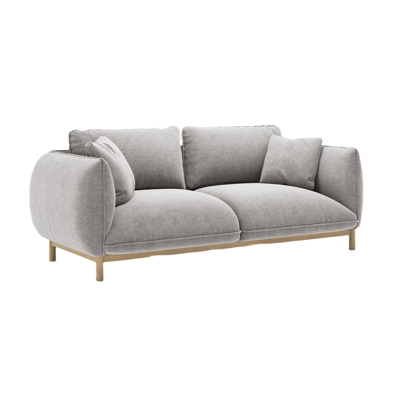 2-seater Sofa ADA light gray chenille