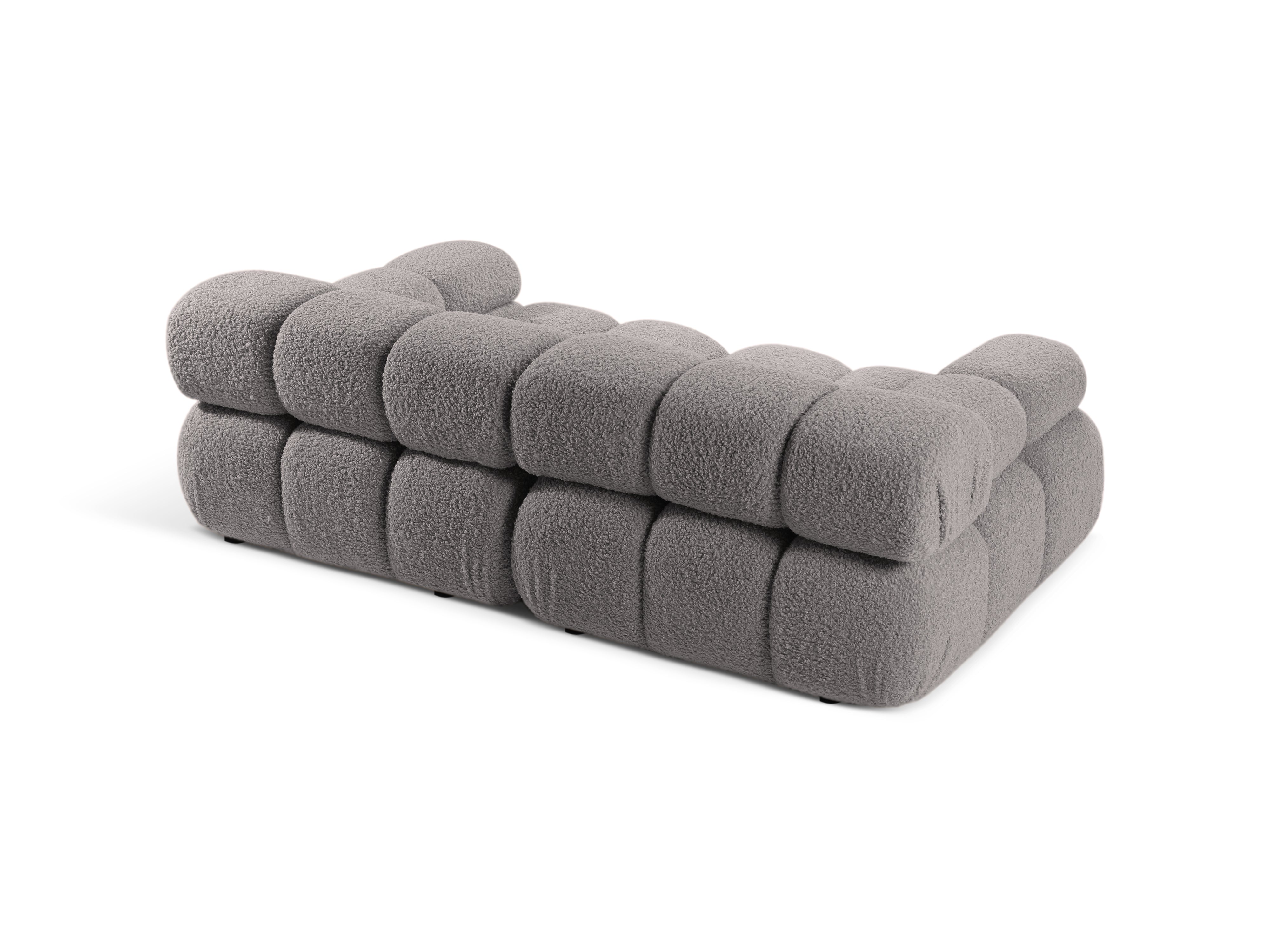 Sofa modułowa 2-osobowa BELLIS szary boucle