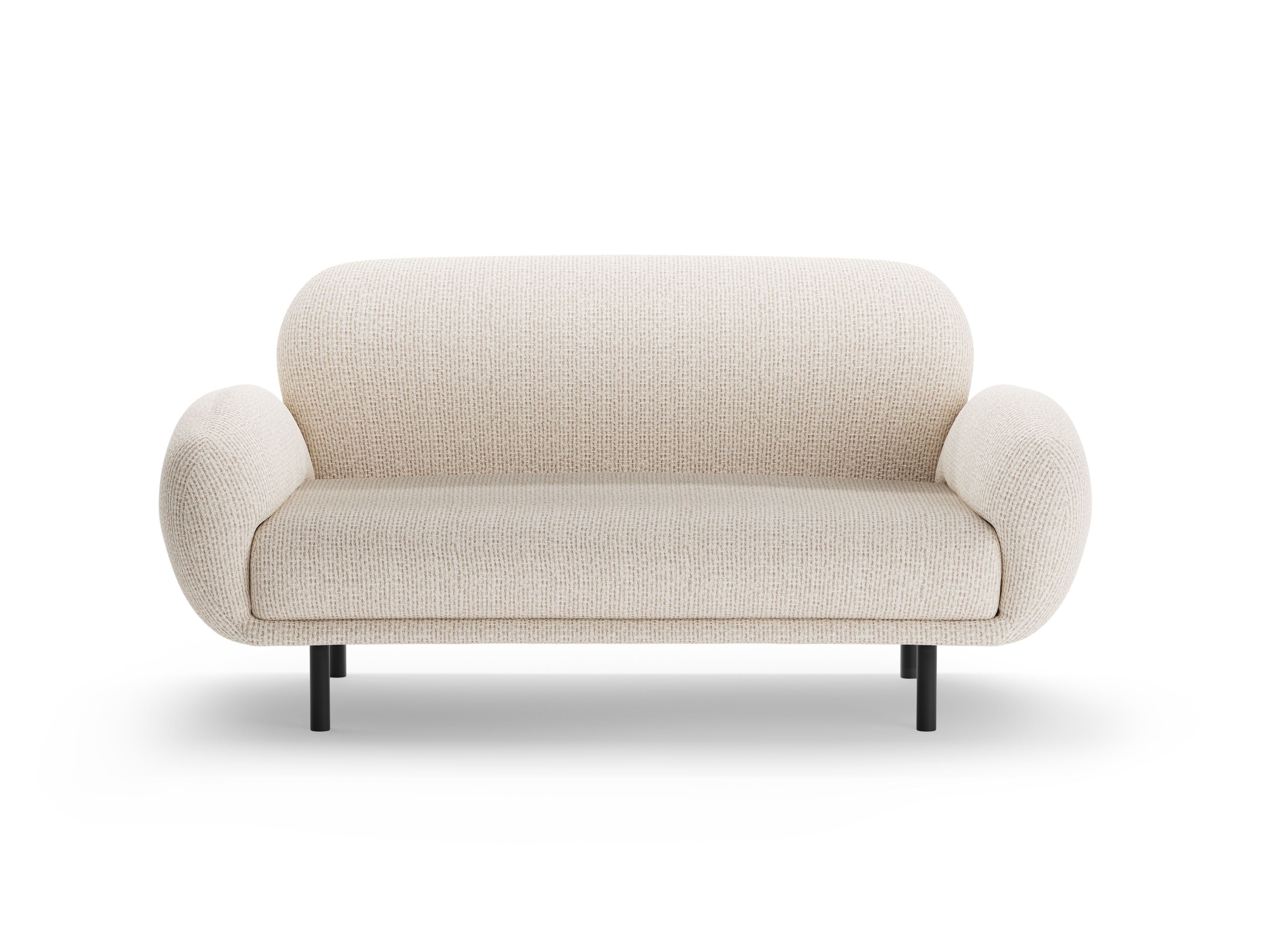 Sofa 2-Sitzer POPPY hellbeige Chenille