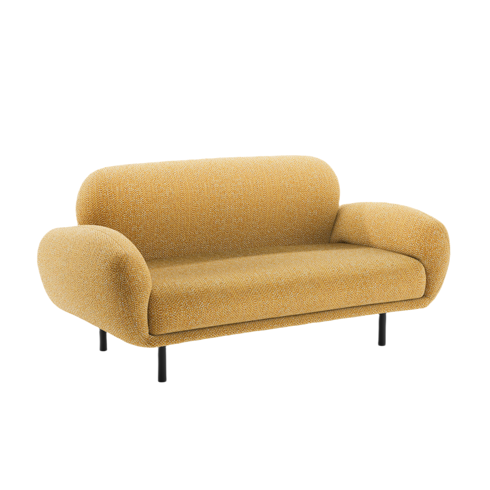 2-seater Sofa POPPY mustard chenille