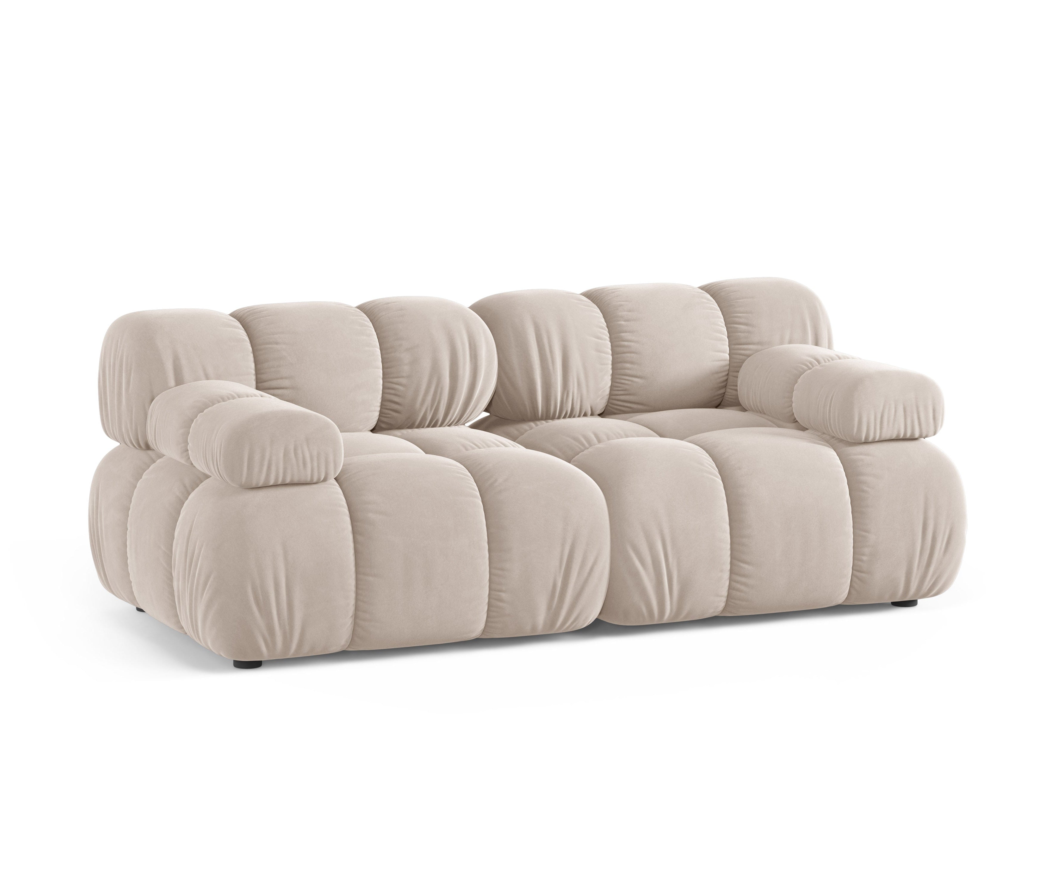 Sofa modułowa 2-osobowa BELLIS jasnobeżowy welur