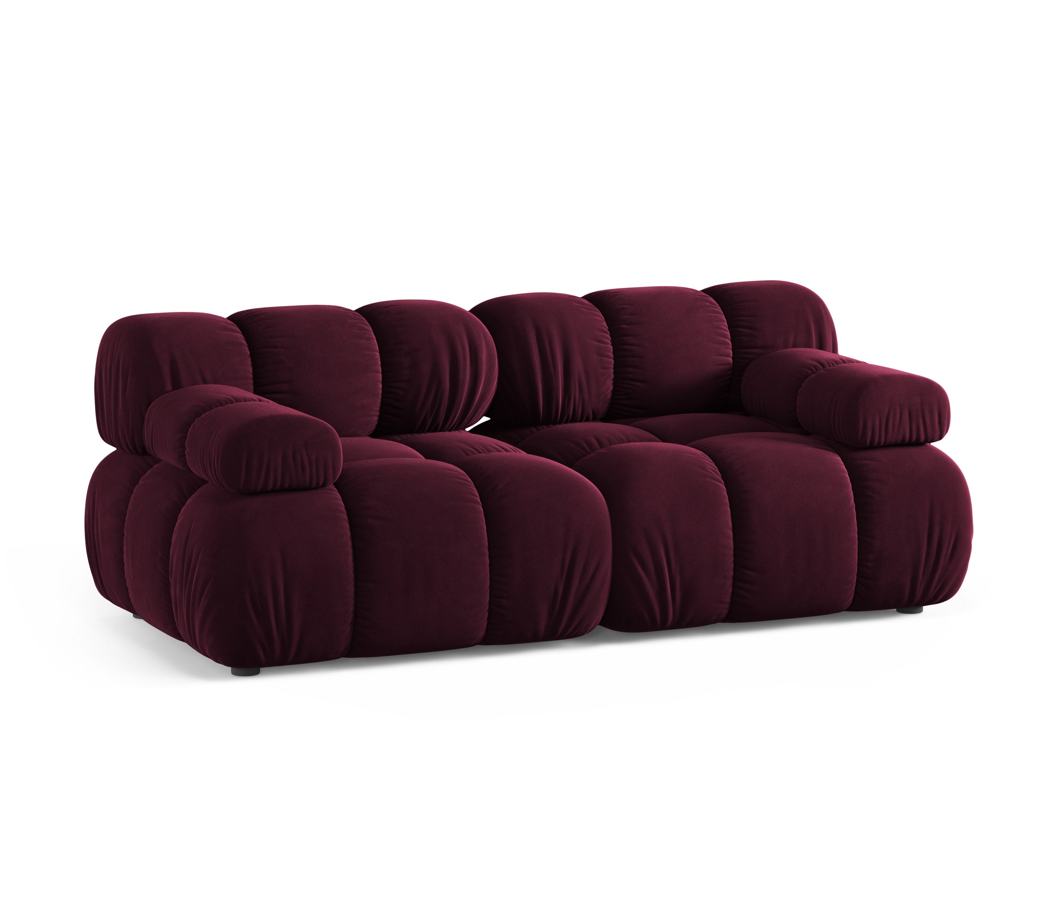Sofa modułowa 2-osobowa BELLIS burgundowy welur