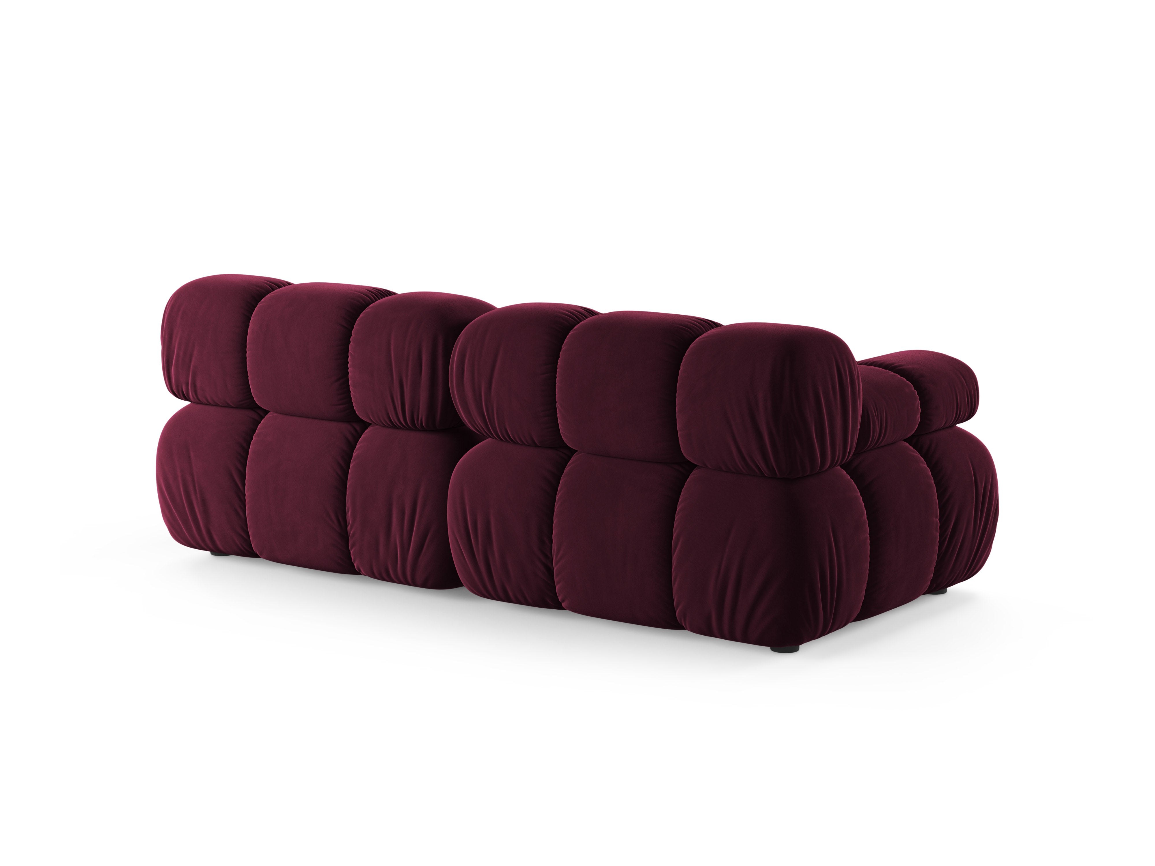 Sofa modułowa 2-osobowa BELLIS burgundowy welur