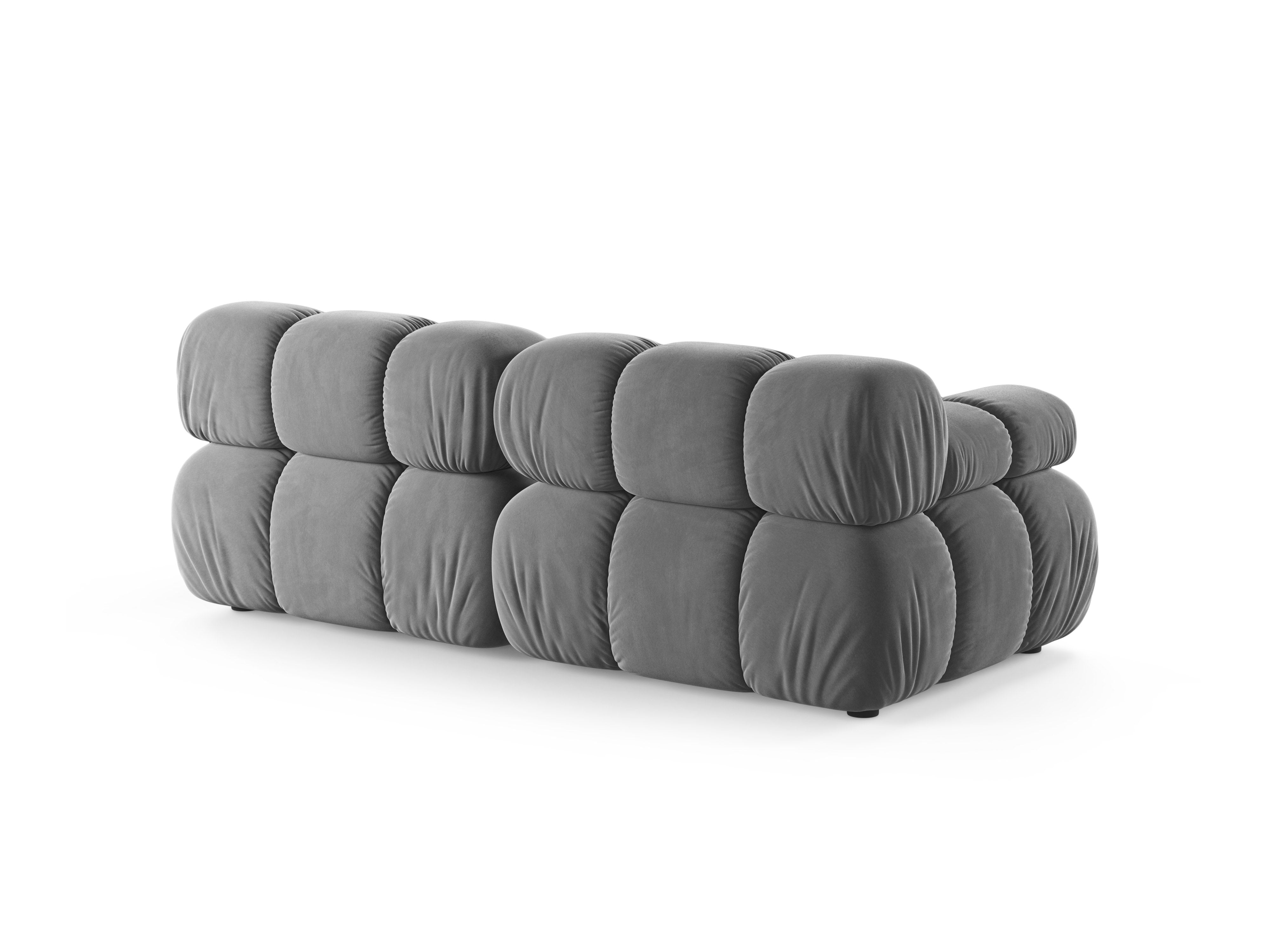 Sofa modułowa 2-osobowa BELLIS jasnoszary welur