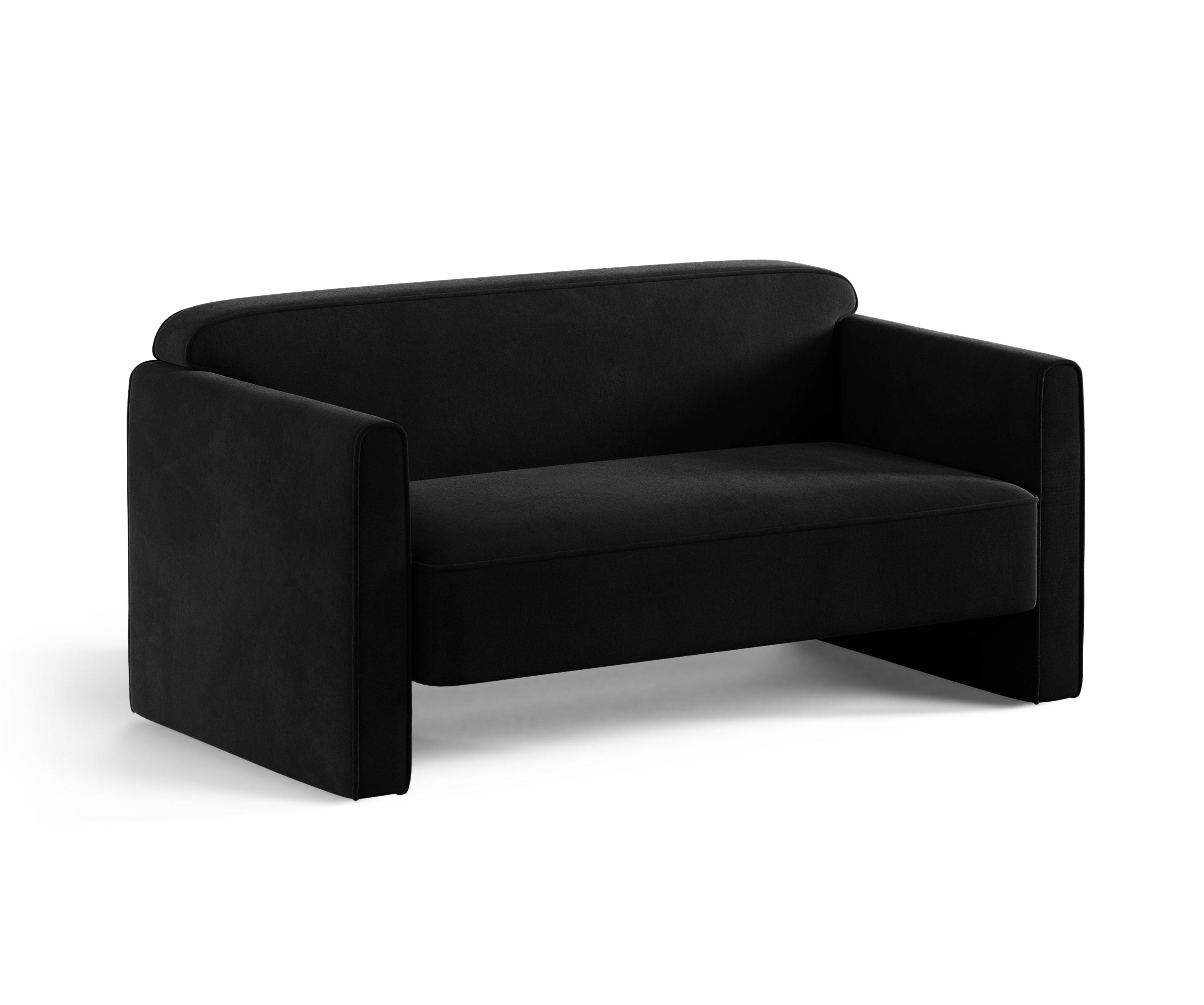 Sofa 2-osobowa aksamitna ABBY czarny