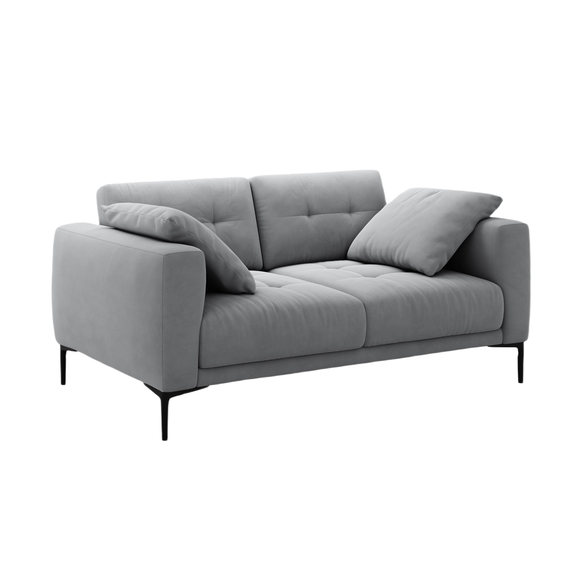 Sofa aus Samt 2-sitzig BEMY grau
