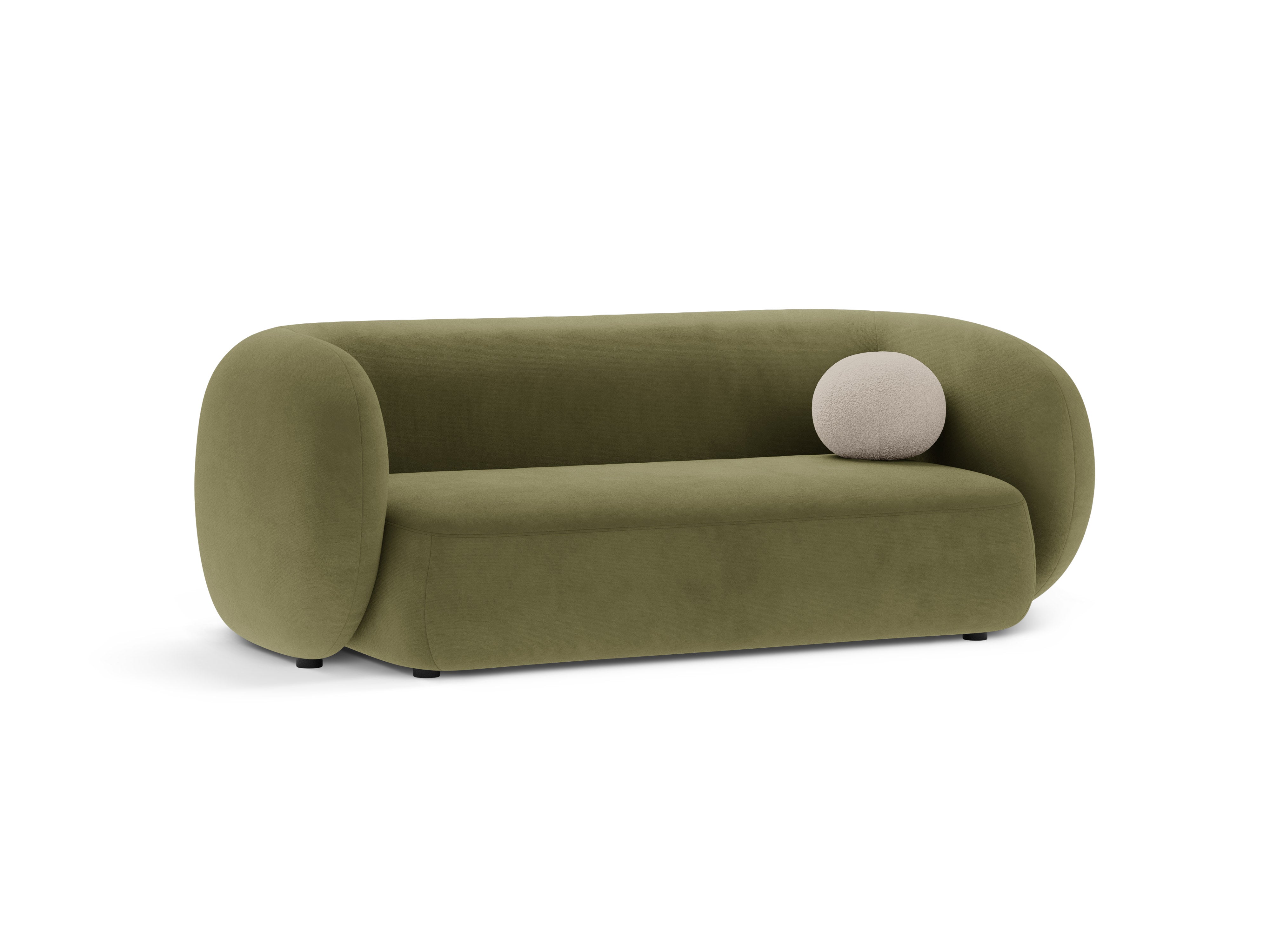 Samtsofa 2-sitzig KATE grün