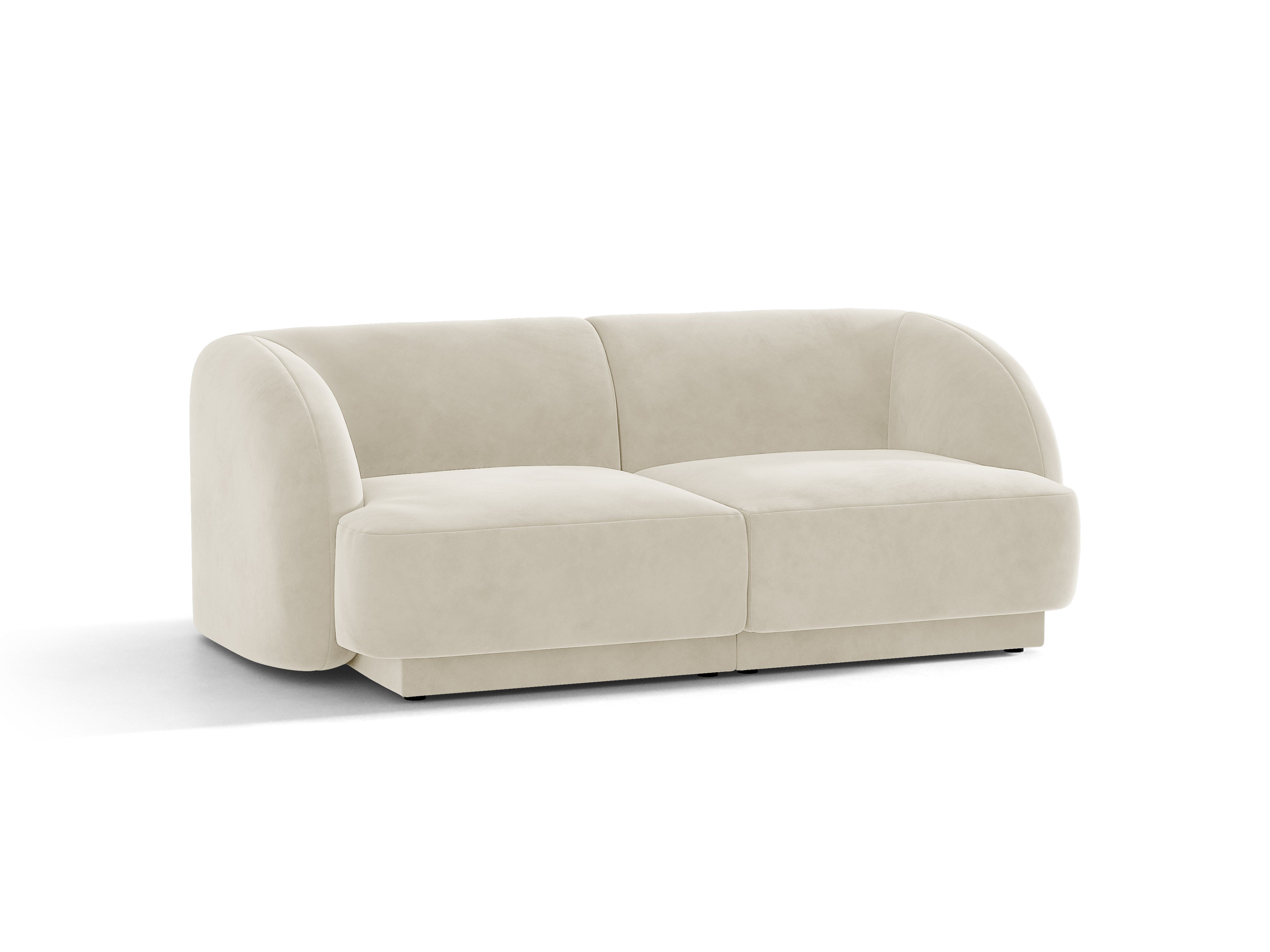 Sofa aksamitna 2-osobowa MILEY beżowy