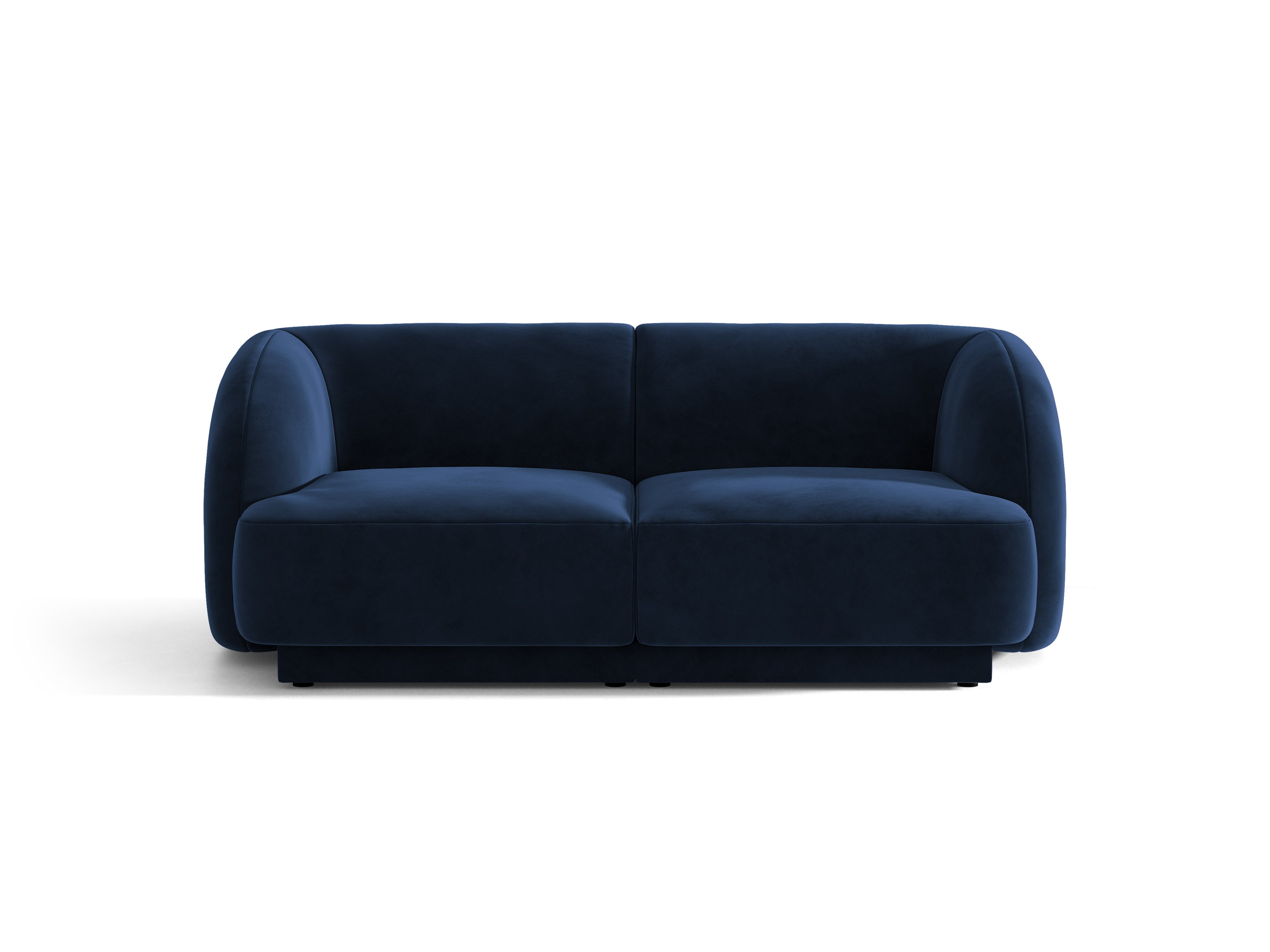 Sofa aksamitna 2-osobowa MILEY granat królewski
