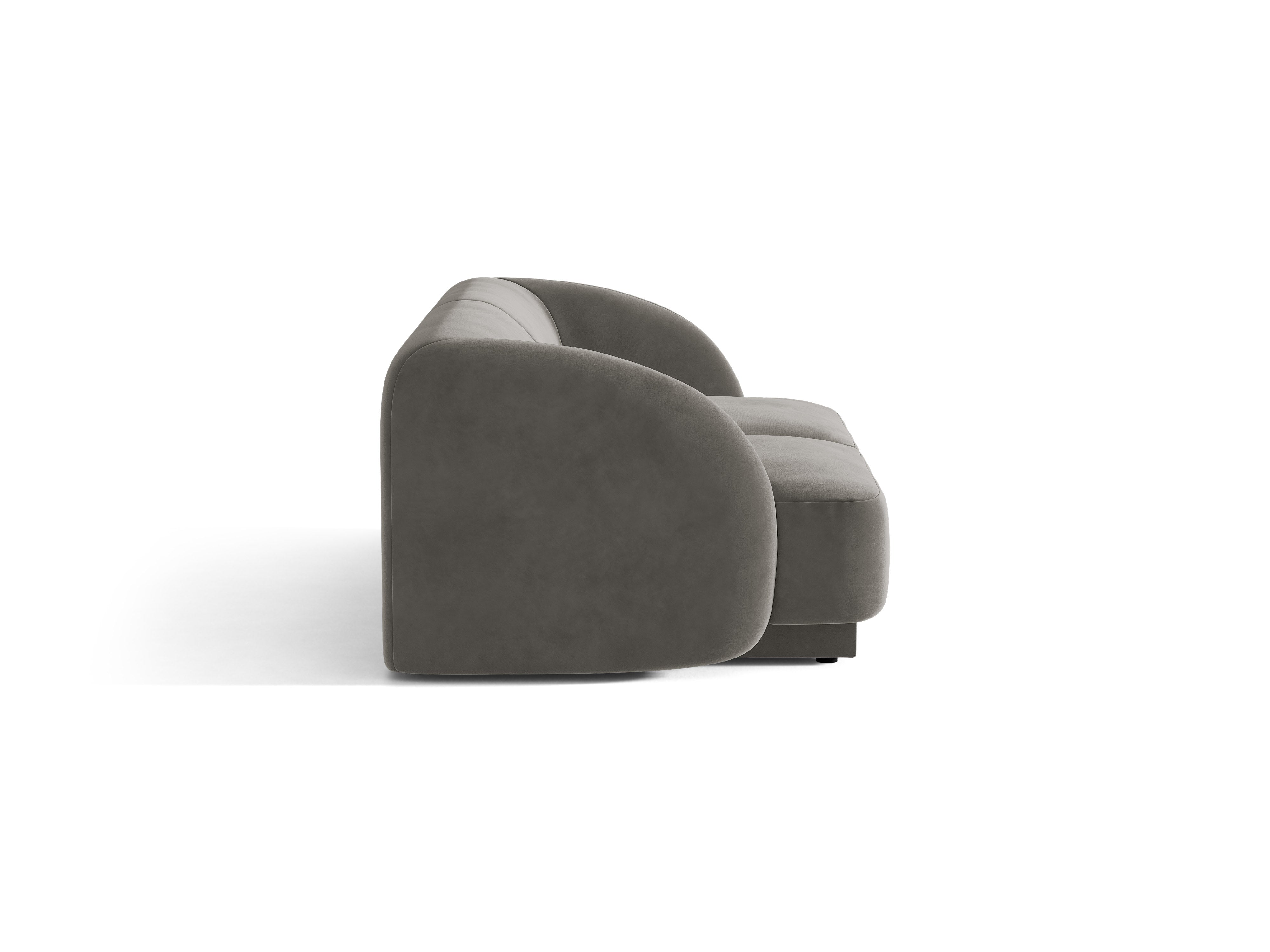 Sofa aksamitna 2-osobowa MILEY jasnoszary