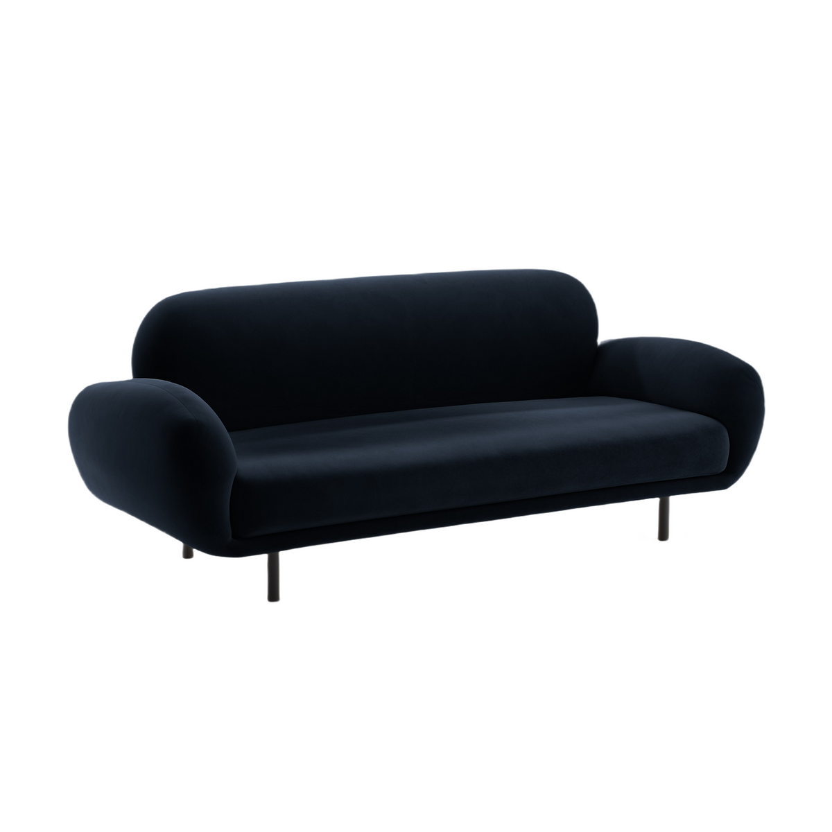 Sofa aksamitna 2,5-osobowa POPPY granat królewski – Micadoni – Eye on ...