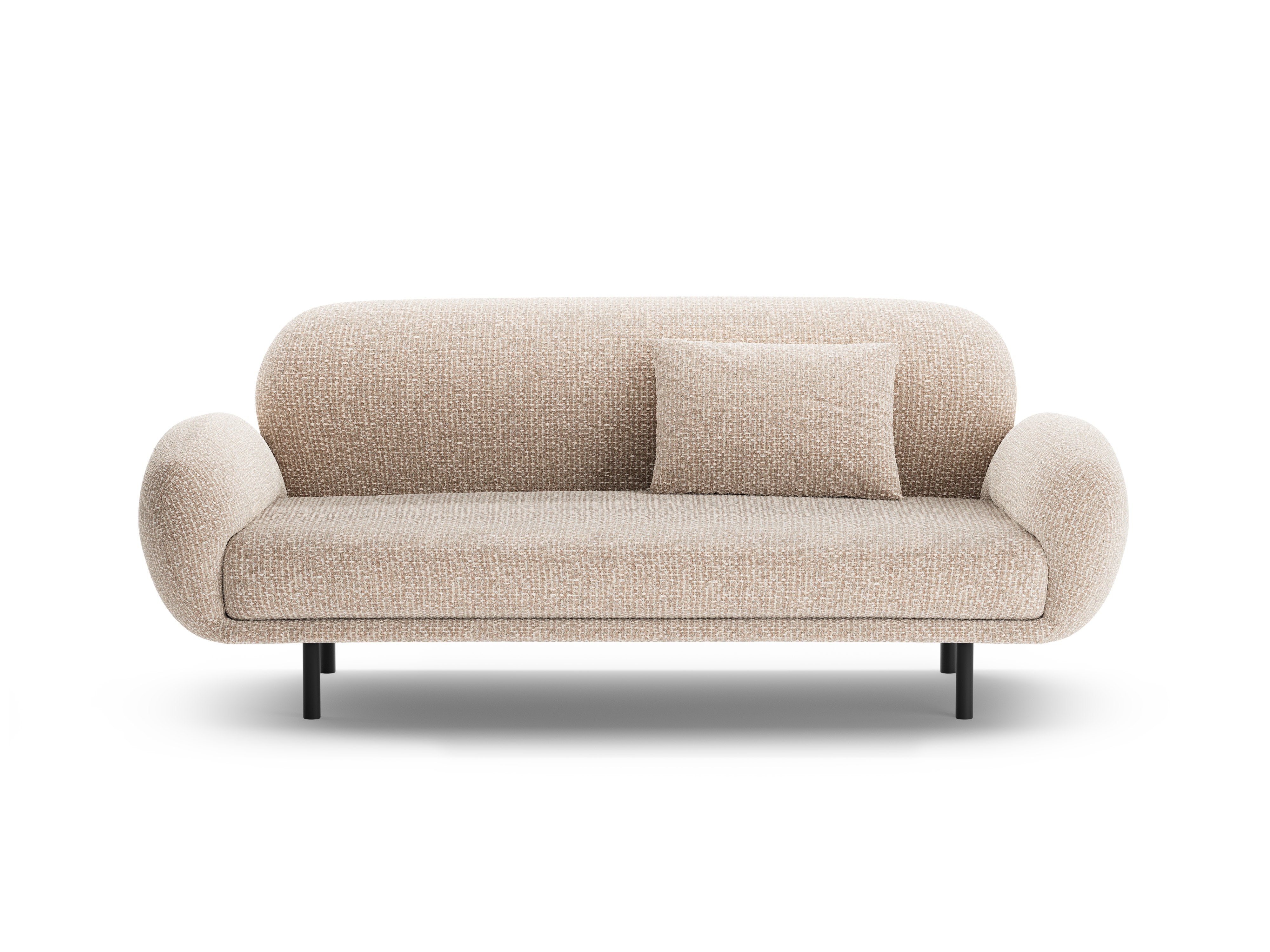 Sofa 2,5-sitzige POPPY sandfarbener Chenille
