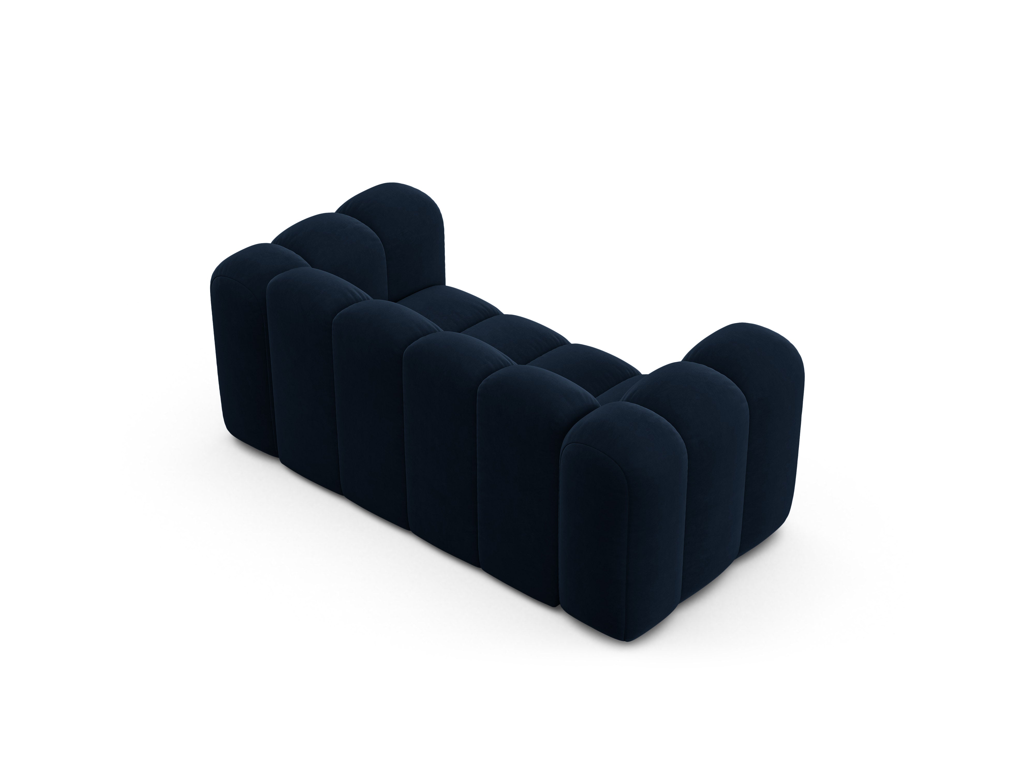 Sofa aksamitna 2-osobowa LUPINE granatowy