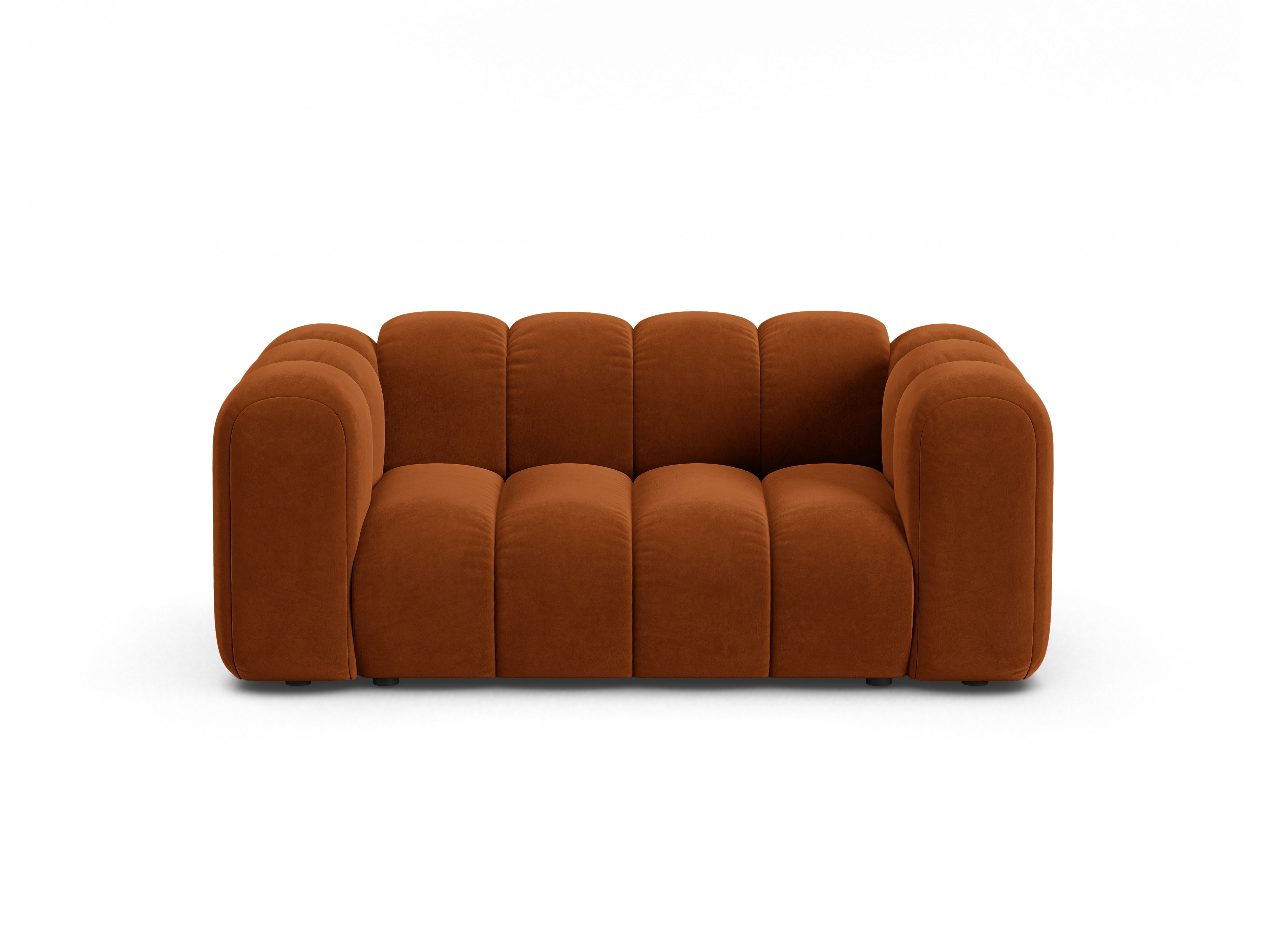Sofa aksamitna 2-osobowa LUPINE ceglany