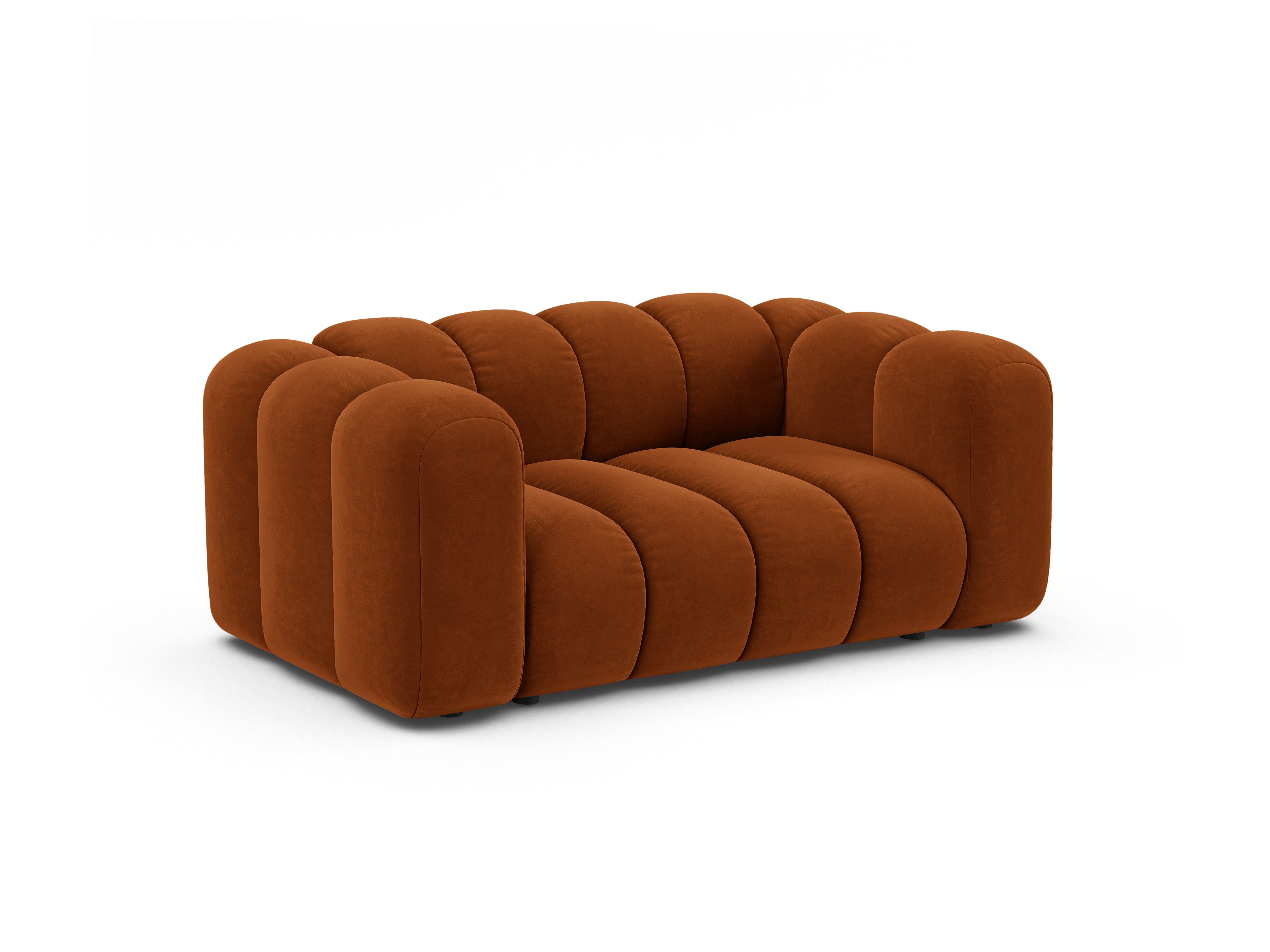 Sofa aksamitna 2-osobowa LUPINE ceglany