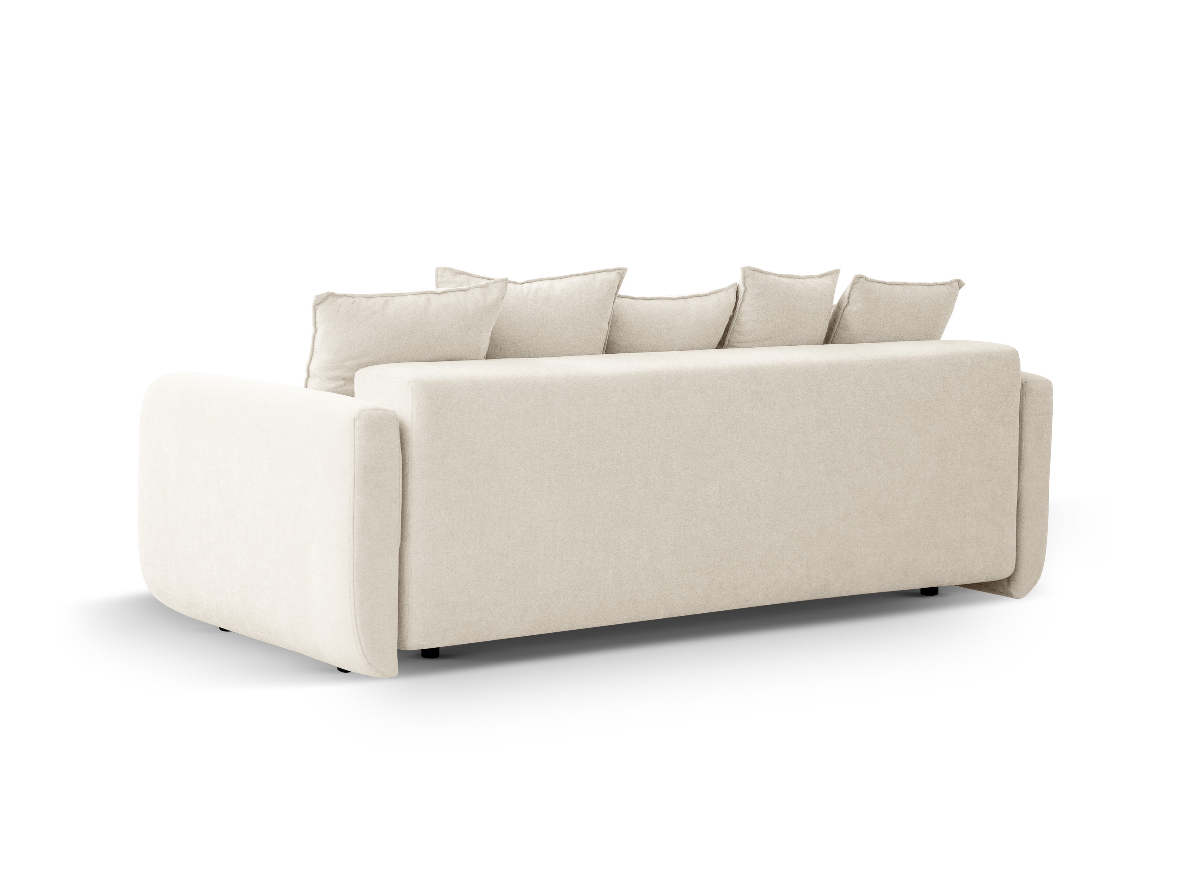 Sofa mit Schlaf-Funktion ELEN Elfenbein Chenille