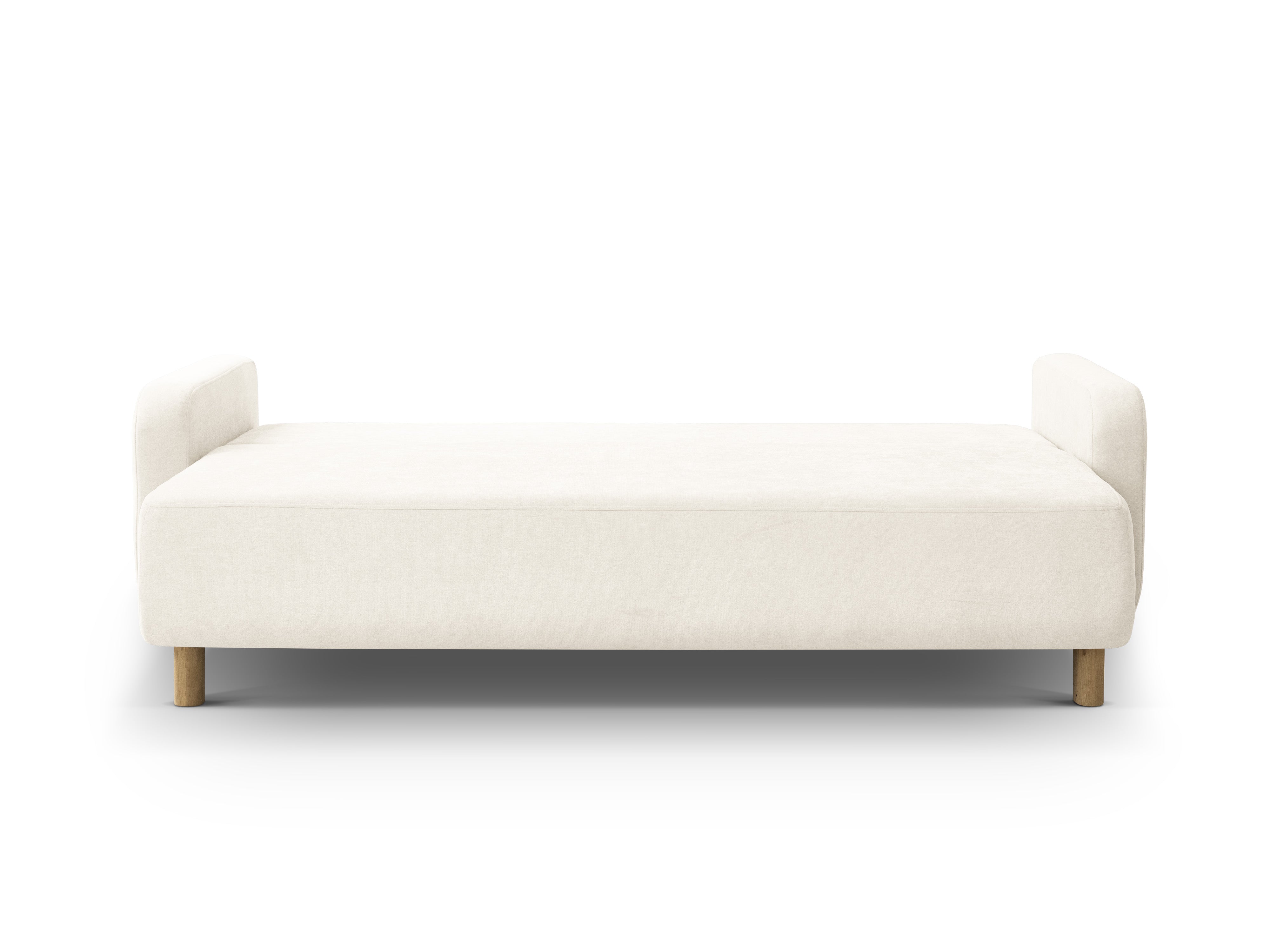 Sofa mit Schlaf-Funktion ELEN Elfenbein Chenille