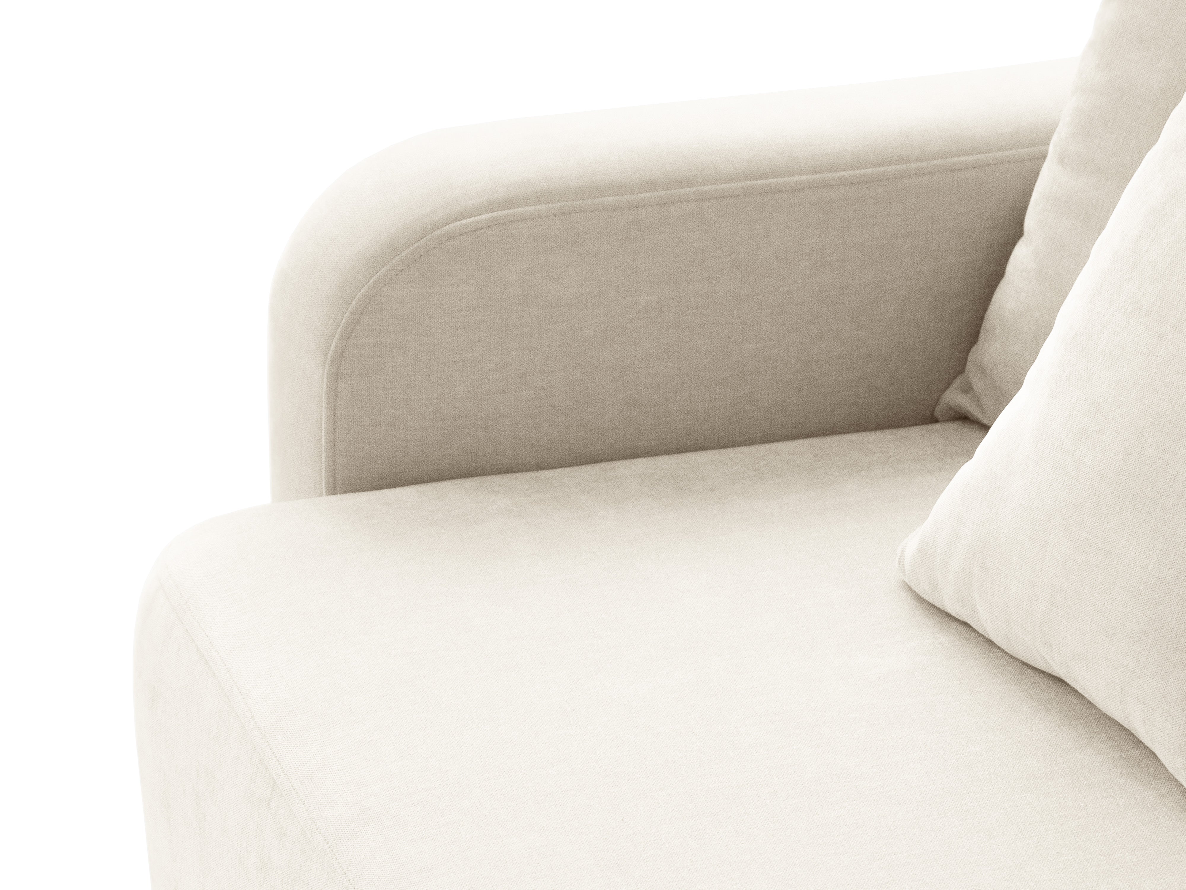 Sofa mit Schlaf-Funktion ELEN Elfenbein Chenille