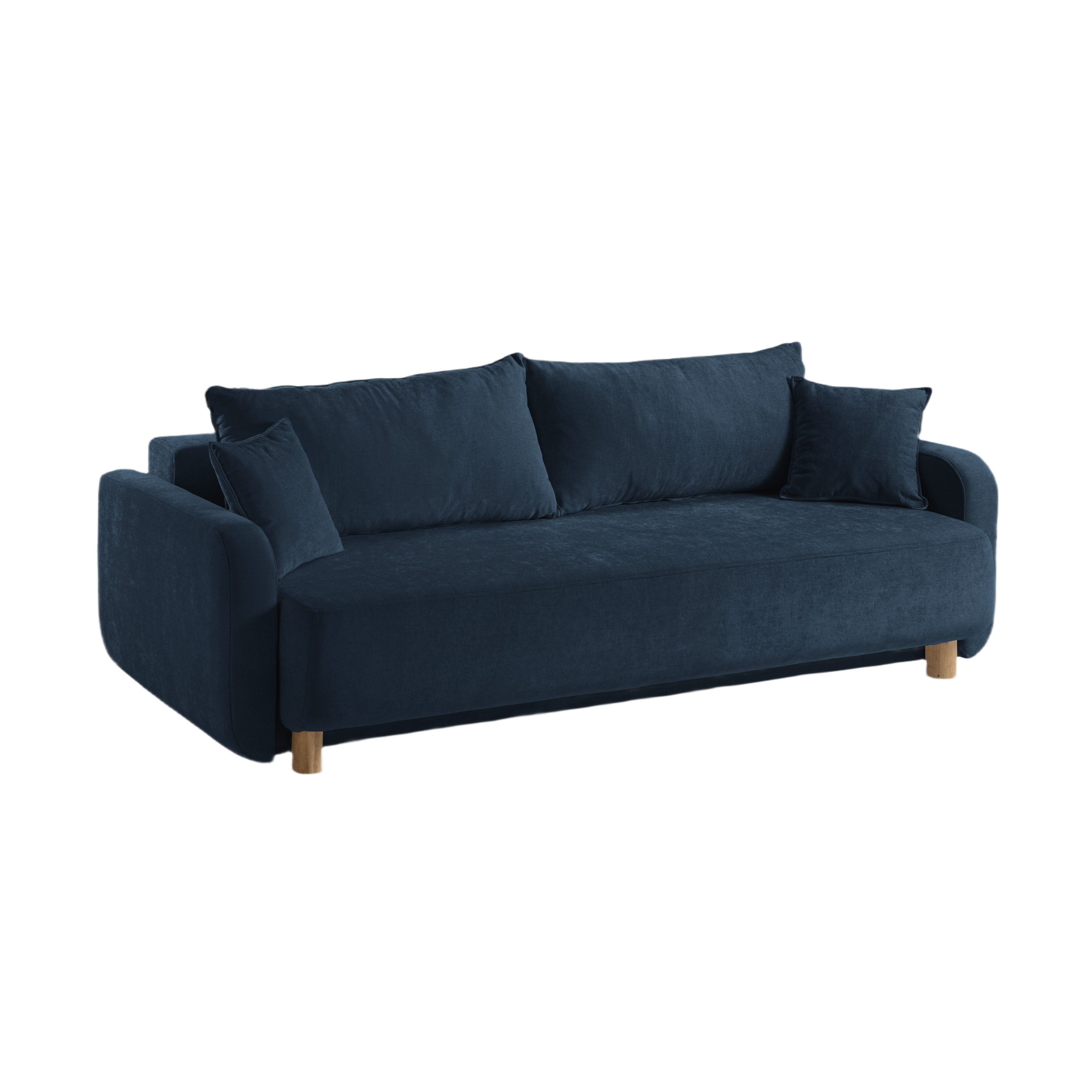 Sofa 3-osobowa z funkcją spania ELEN granatowy szenil