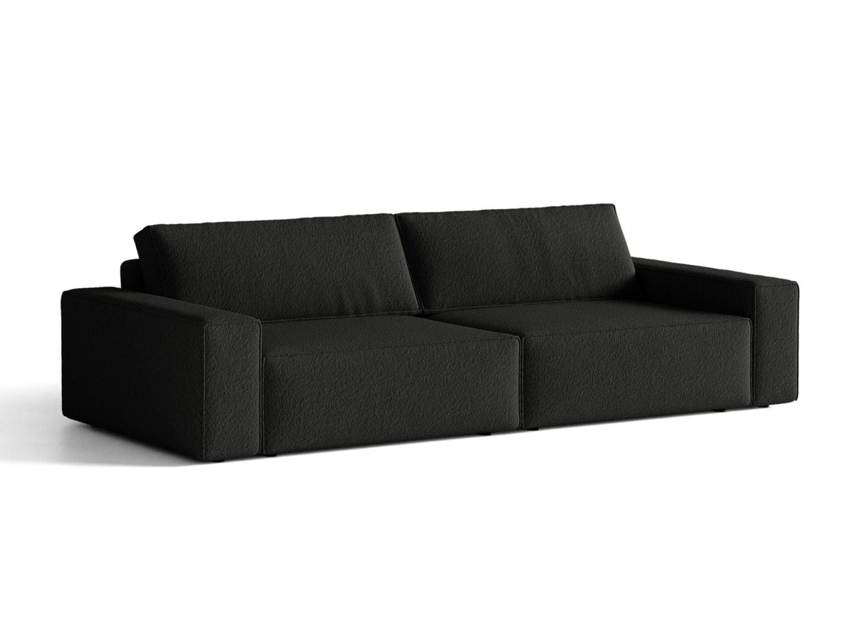 Sofa 3-osobowa z funkcją spania JODIE czarny boucle – ujęcie 3