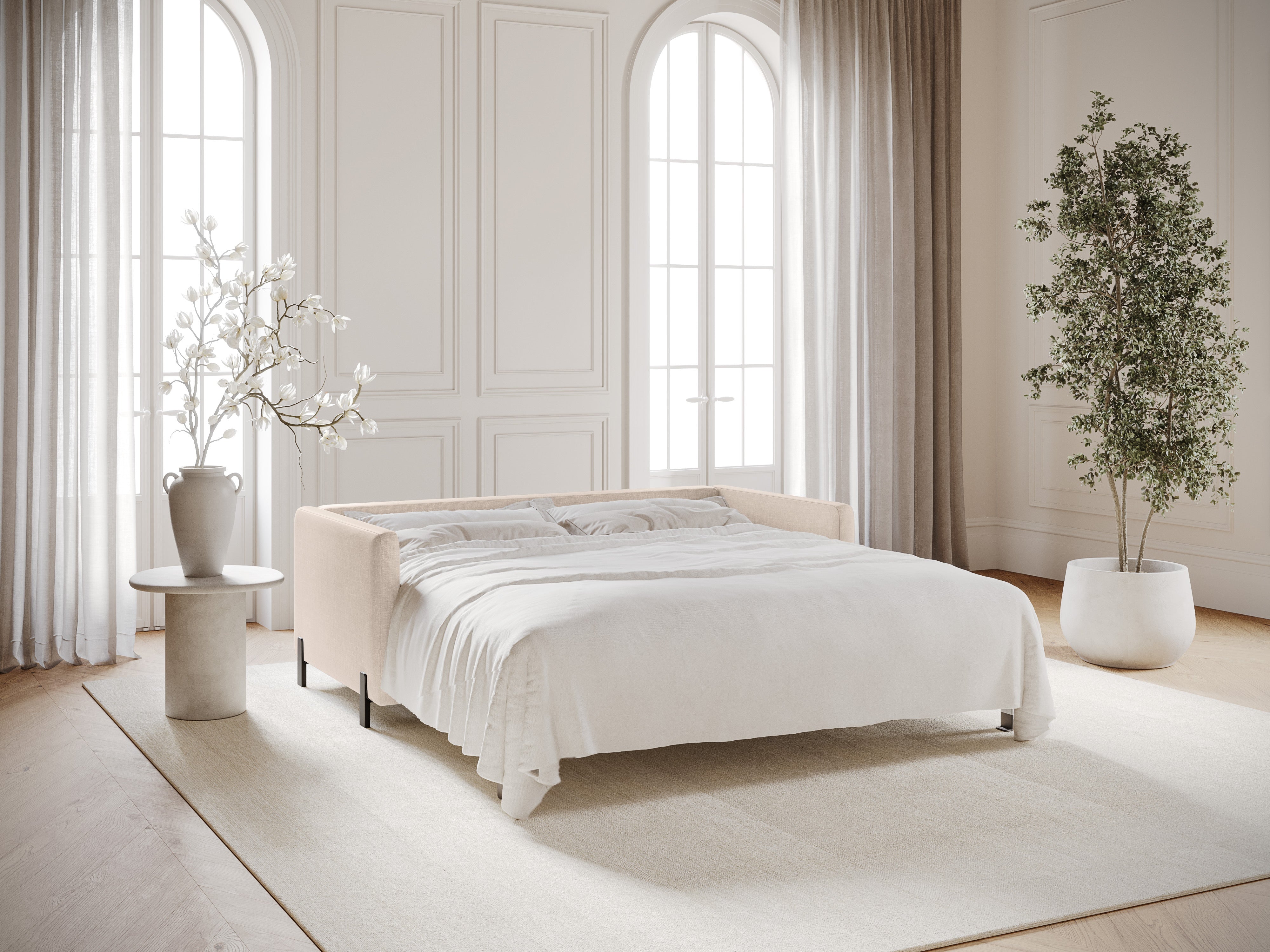 Sofa mit Bettfunktion, "Gloria", 3 Sitze, Beige, 202x102x80
In Europa gemacht