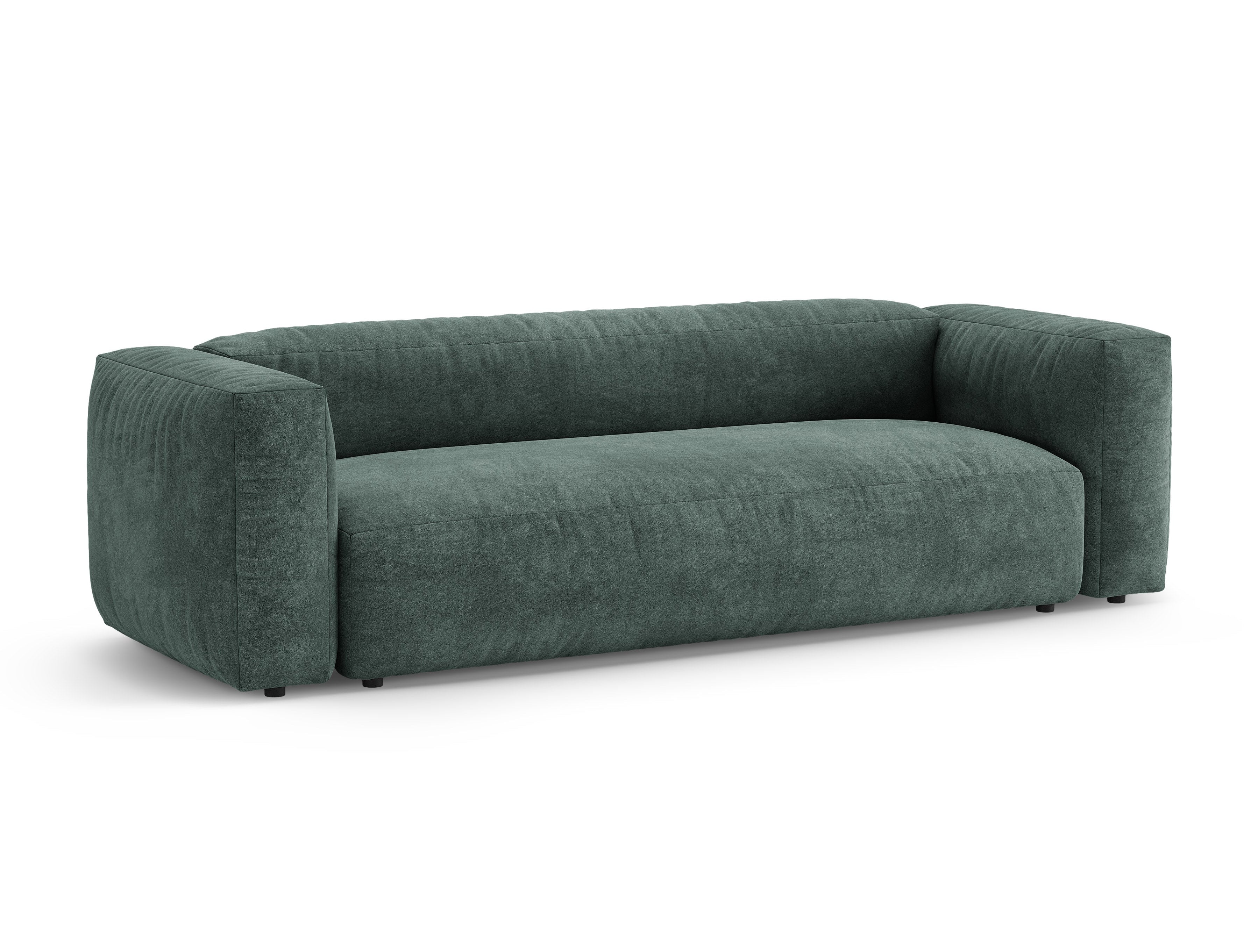 Sofa aksamitna 3-osobowa z funkcją spania MARTINA petrol