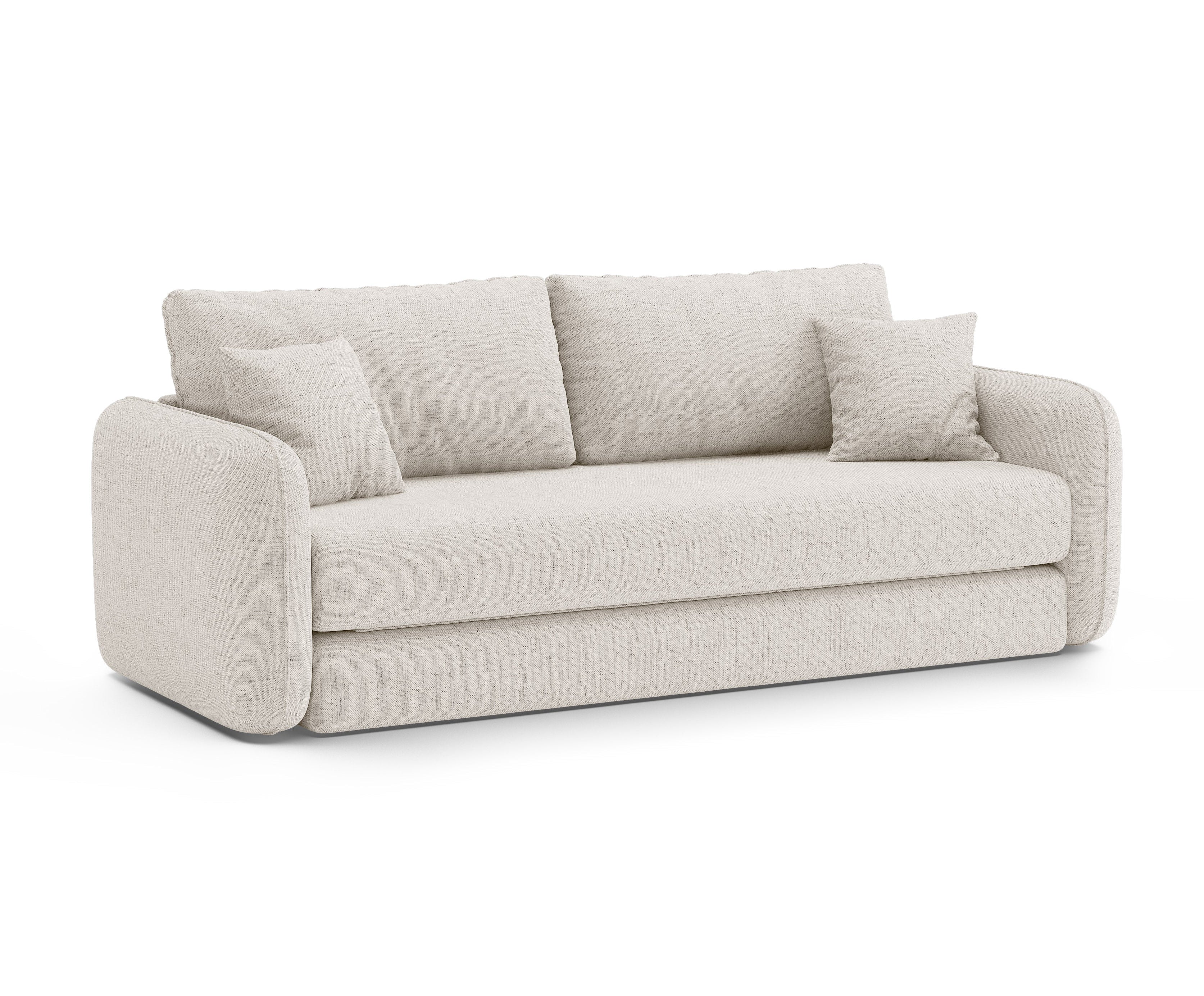 Sofa 3-osobowa z funkcją spania DORMI jasny beżowy