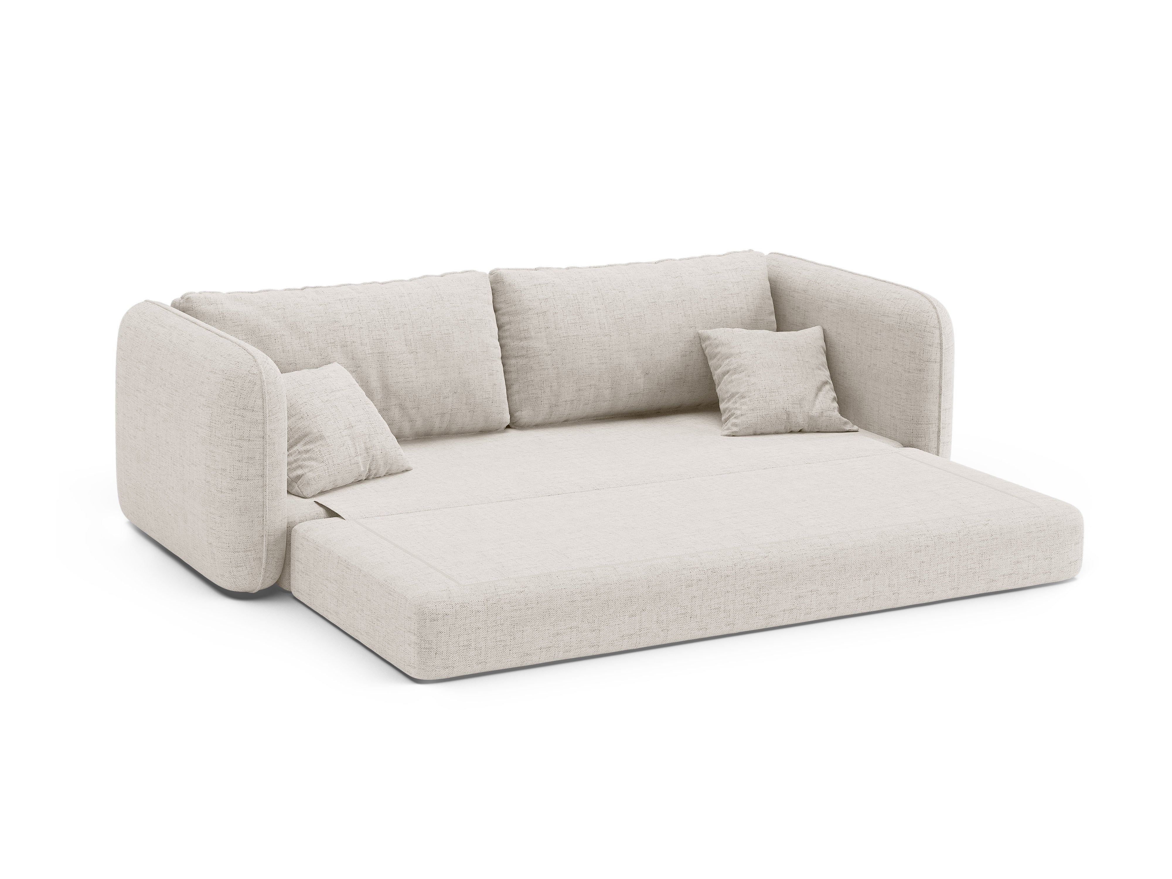 Sofa 3-osobowa z funkcją spania DORMI jasny beżowy