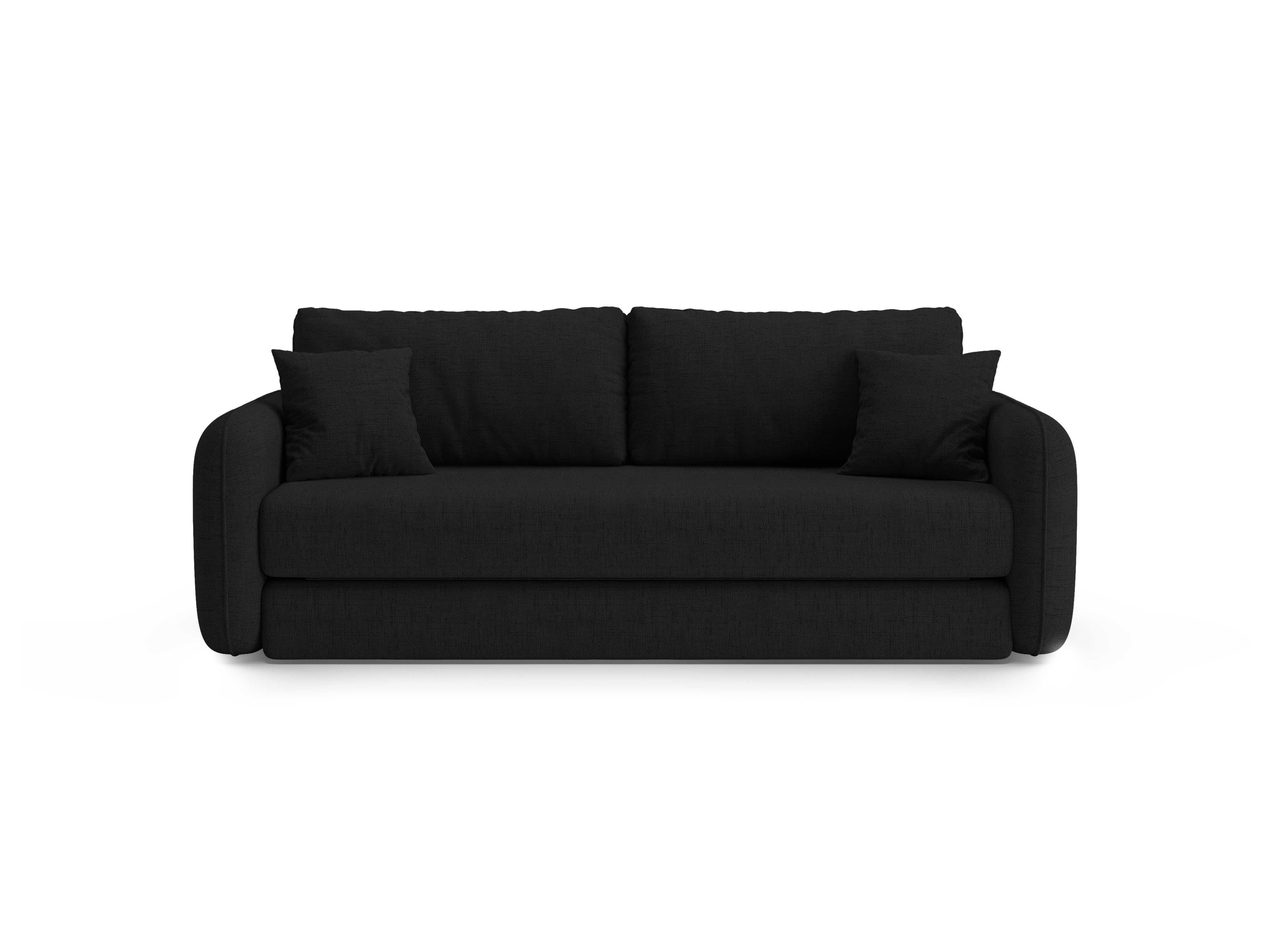 Sofa 3-Sitzer mit Schlaffunktion DORMI schwarz
