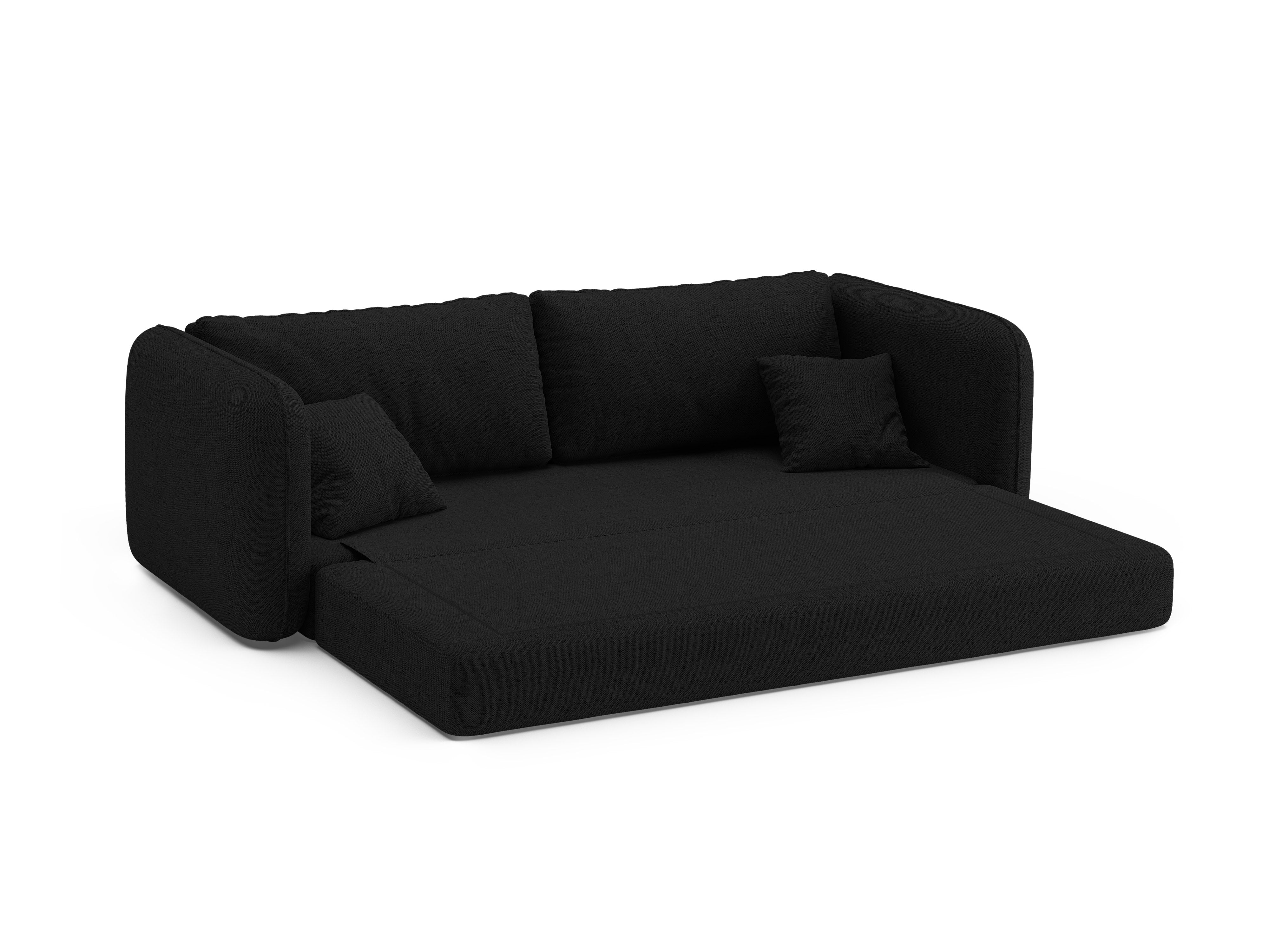 Sofa 3-Sitzer mit Schlaffunktion DORMI schwarz