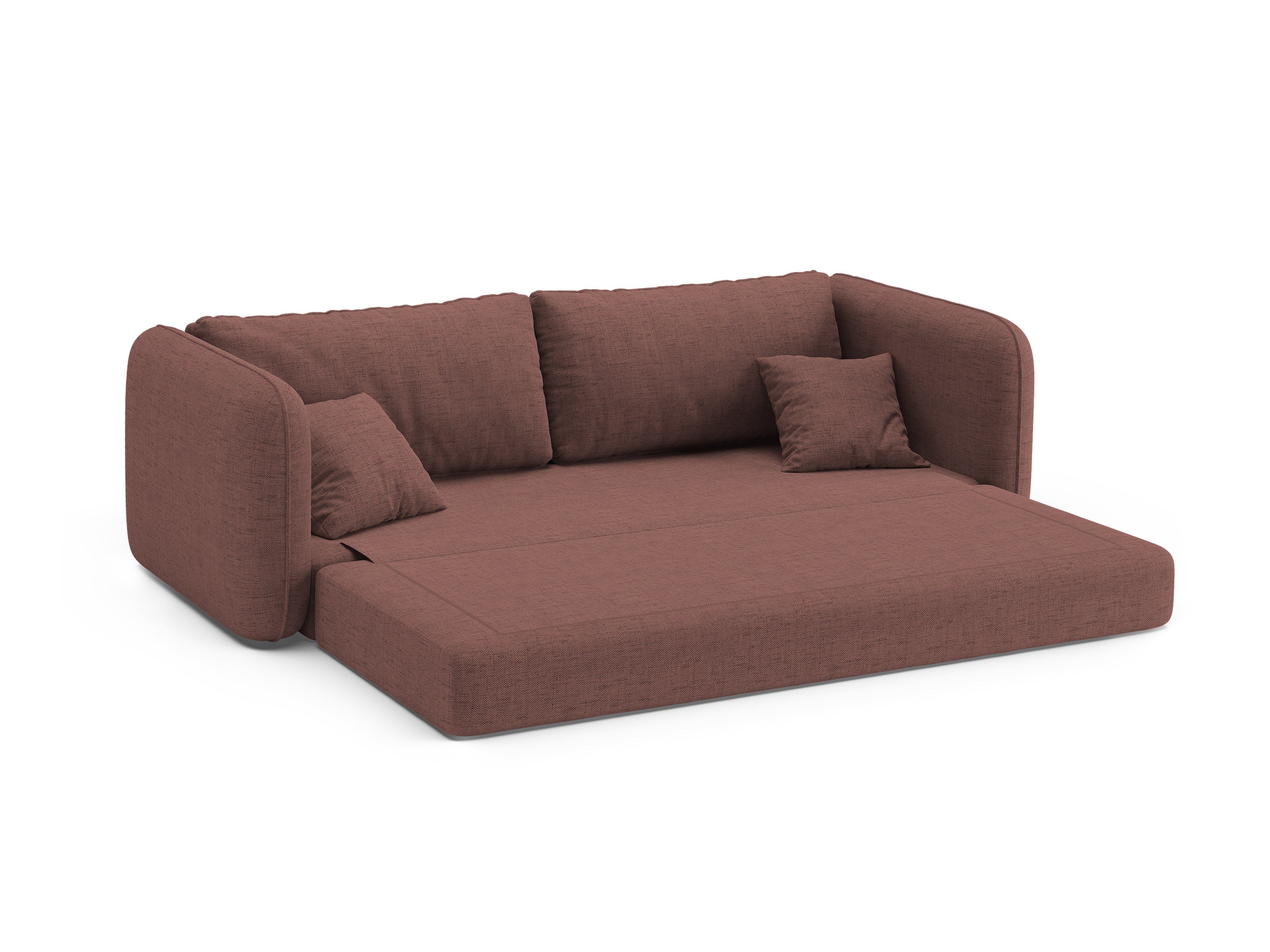 3-Seater Sofa with Sleeping Function DORMI Dark Pink