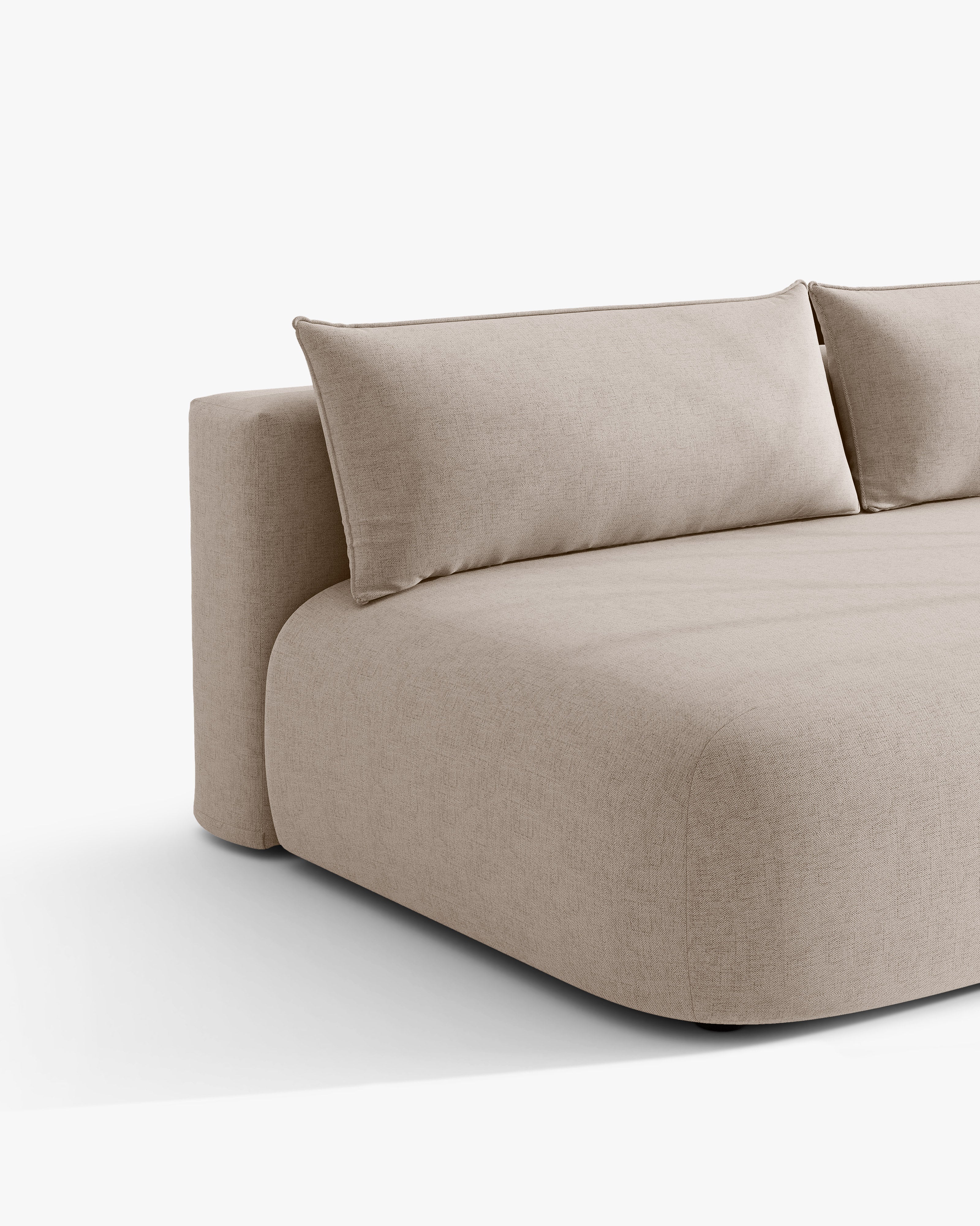Sofa 3-osobowa z funkcją spania HENA cappuccino