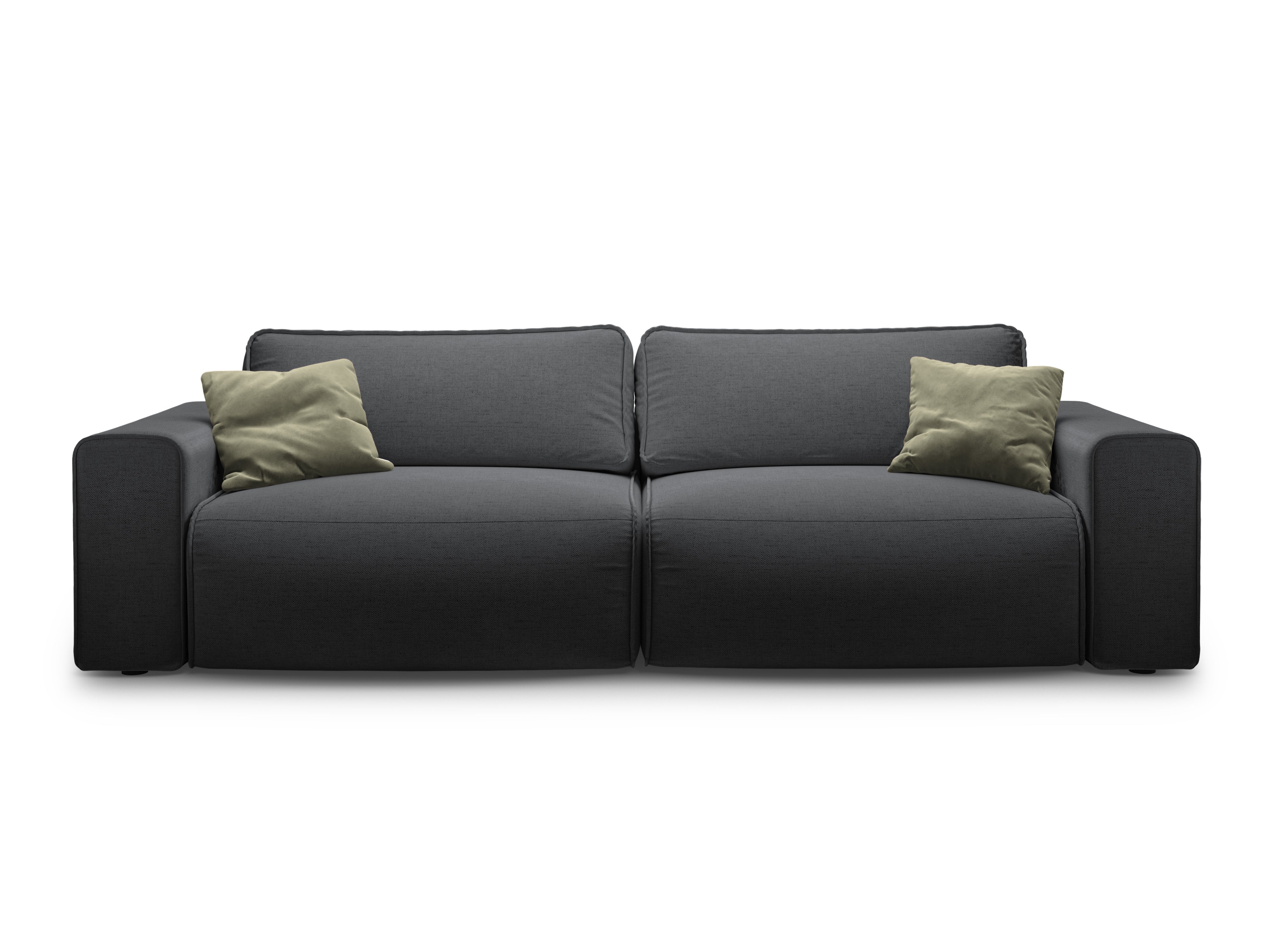 3-seater sofa with sleeping function VICTOR anthracite chenille