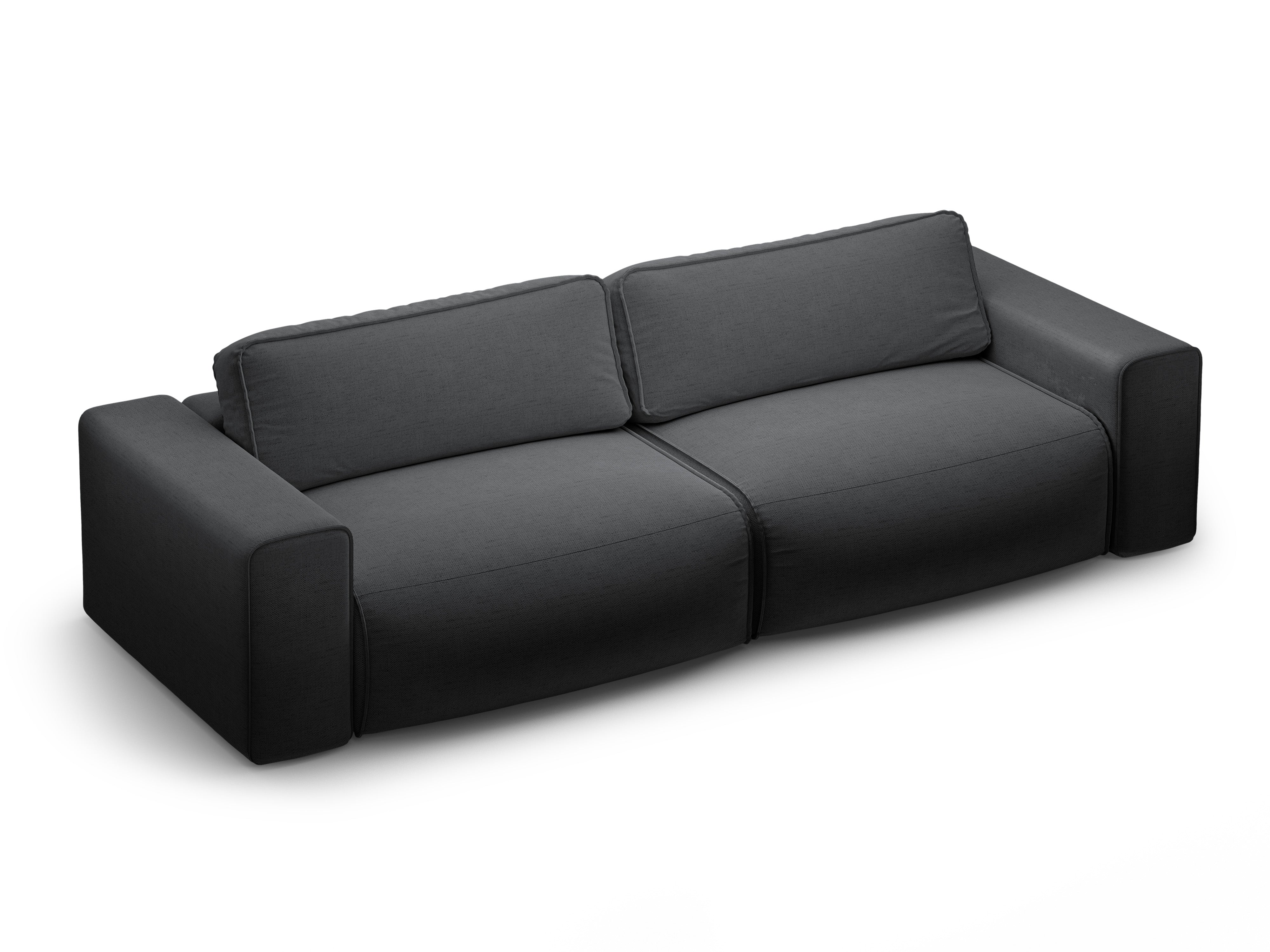 3-seater sofa with sleeping function VICTOR anthracite chenille