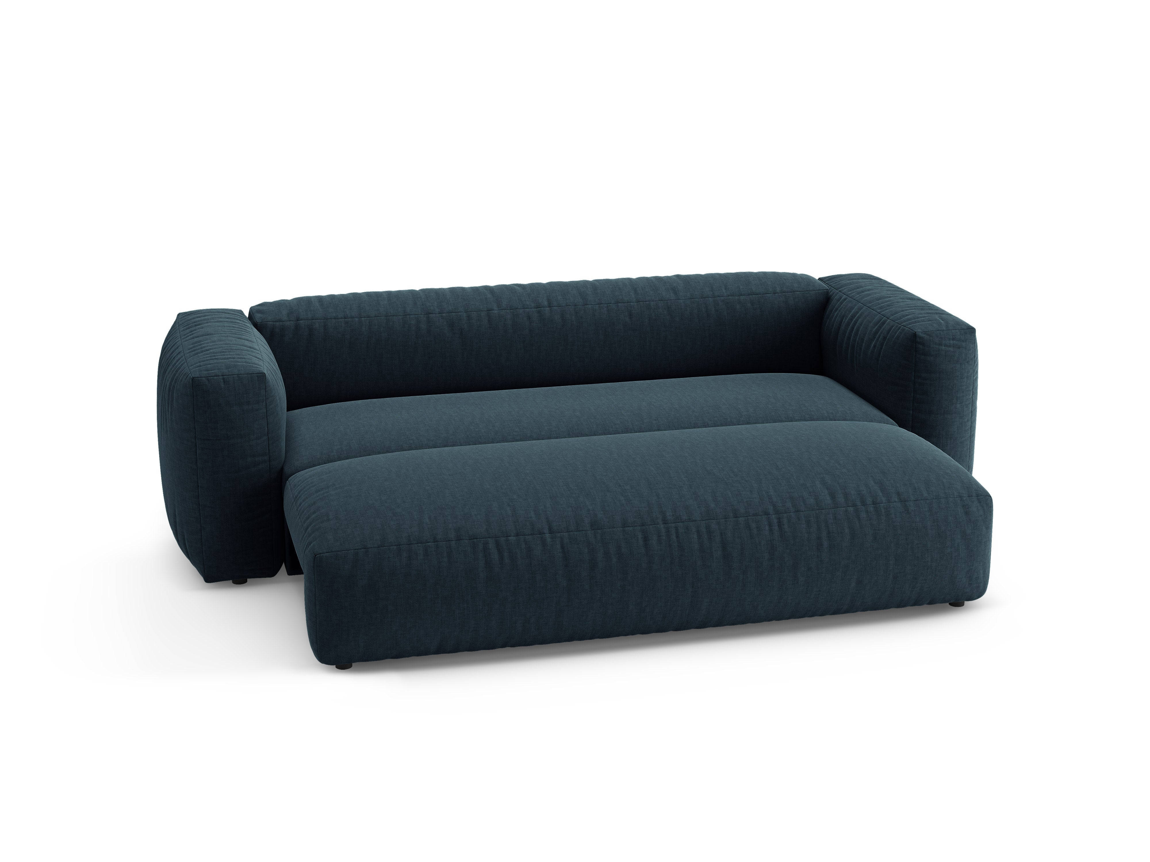 3-Seater Sofa with Sleeping Function MARTINA Denim Blue