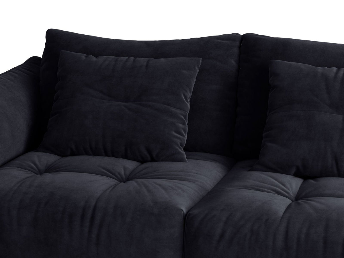 Sofa aksamitna 3-osobowa z funkcją spania BLOOM pastelowy niebieski – ujęcie 7